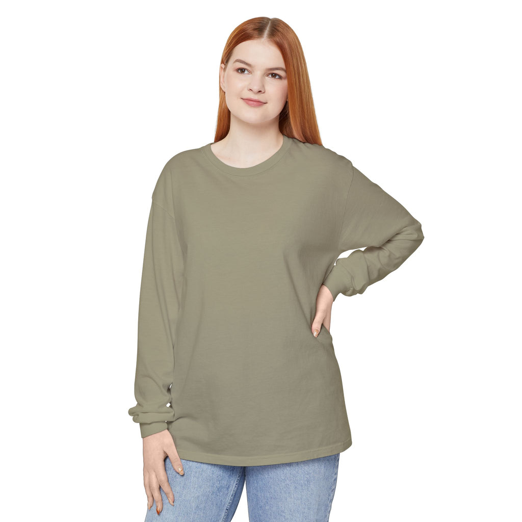 Long Sleeve T-Shirt — Classic White Garment-Dyed Tee