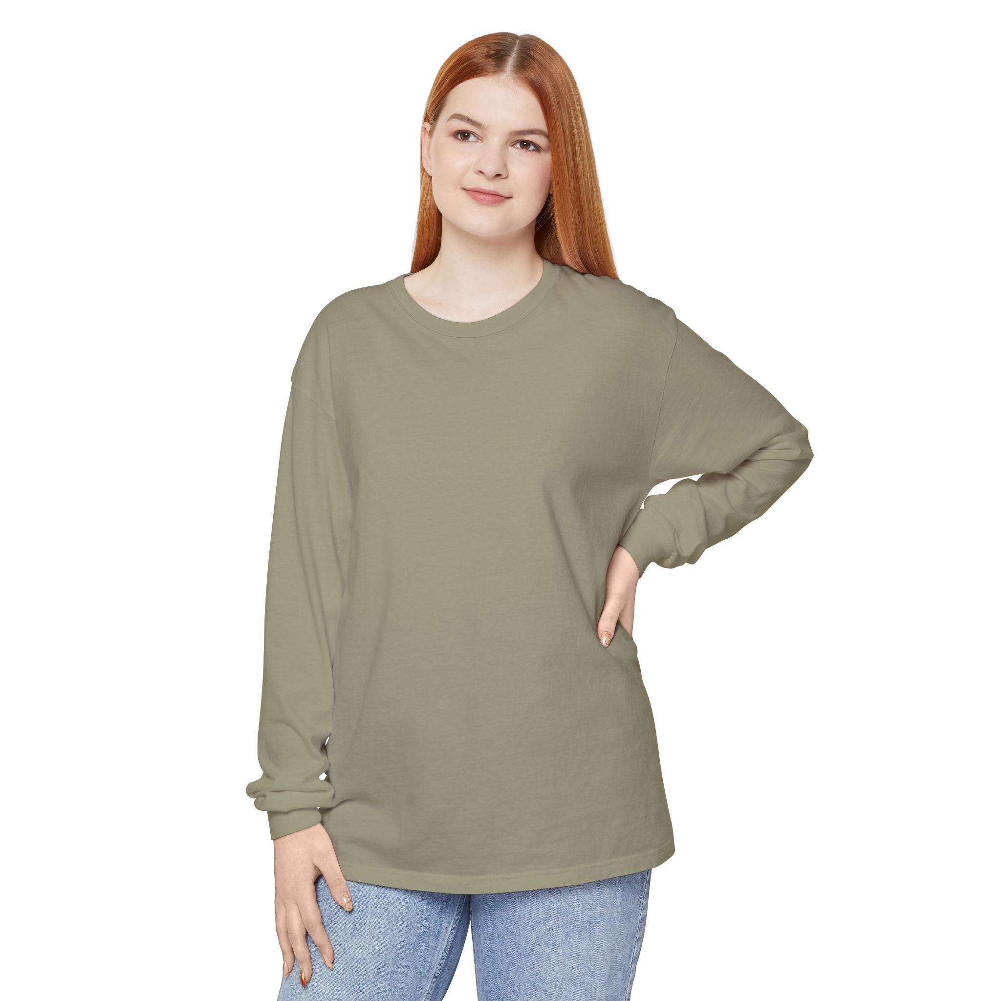 Long Sleeve T-Shirt — Classic White Garment-Dyed Tee