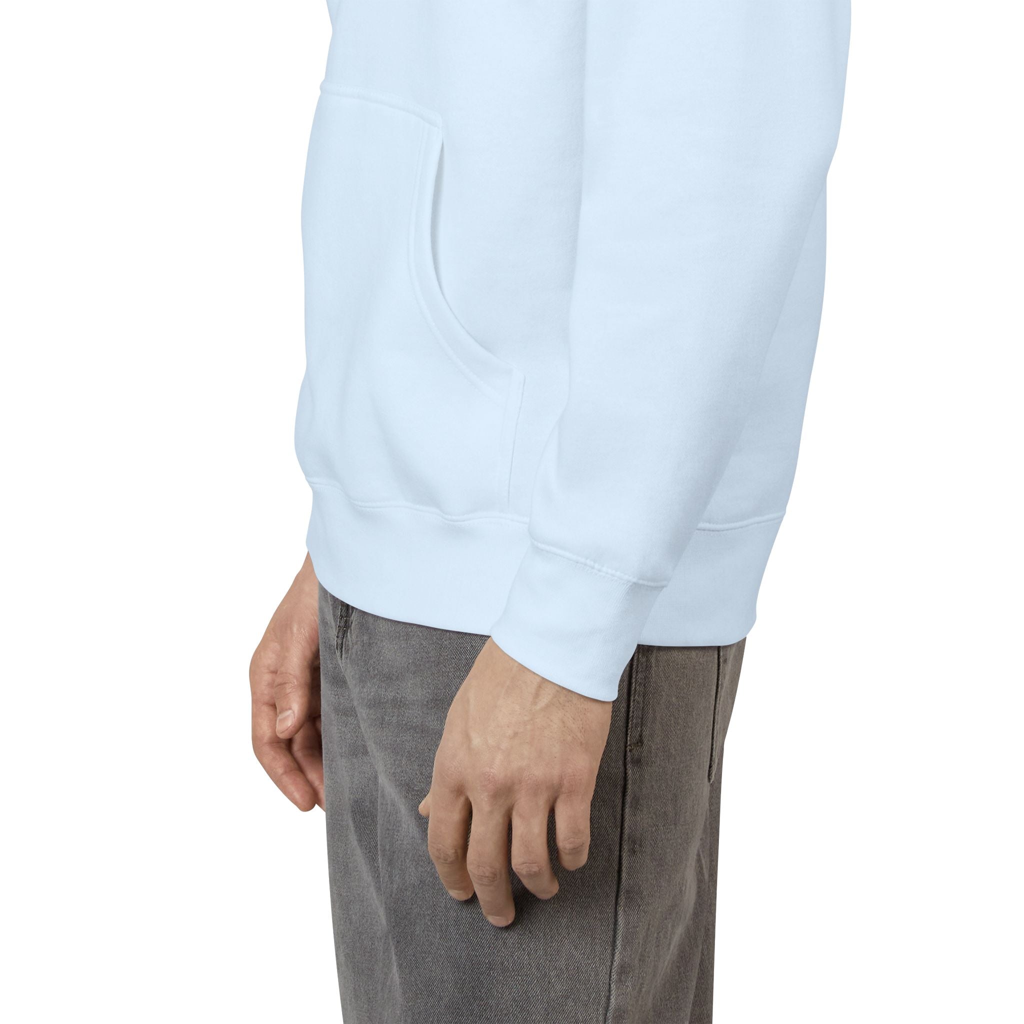 White Fleece Hoodie – Minimal Classic Pullover Hooded Sweatshirt