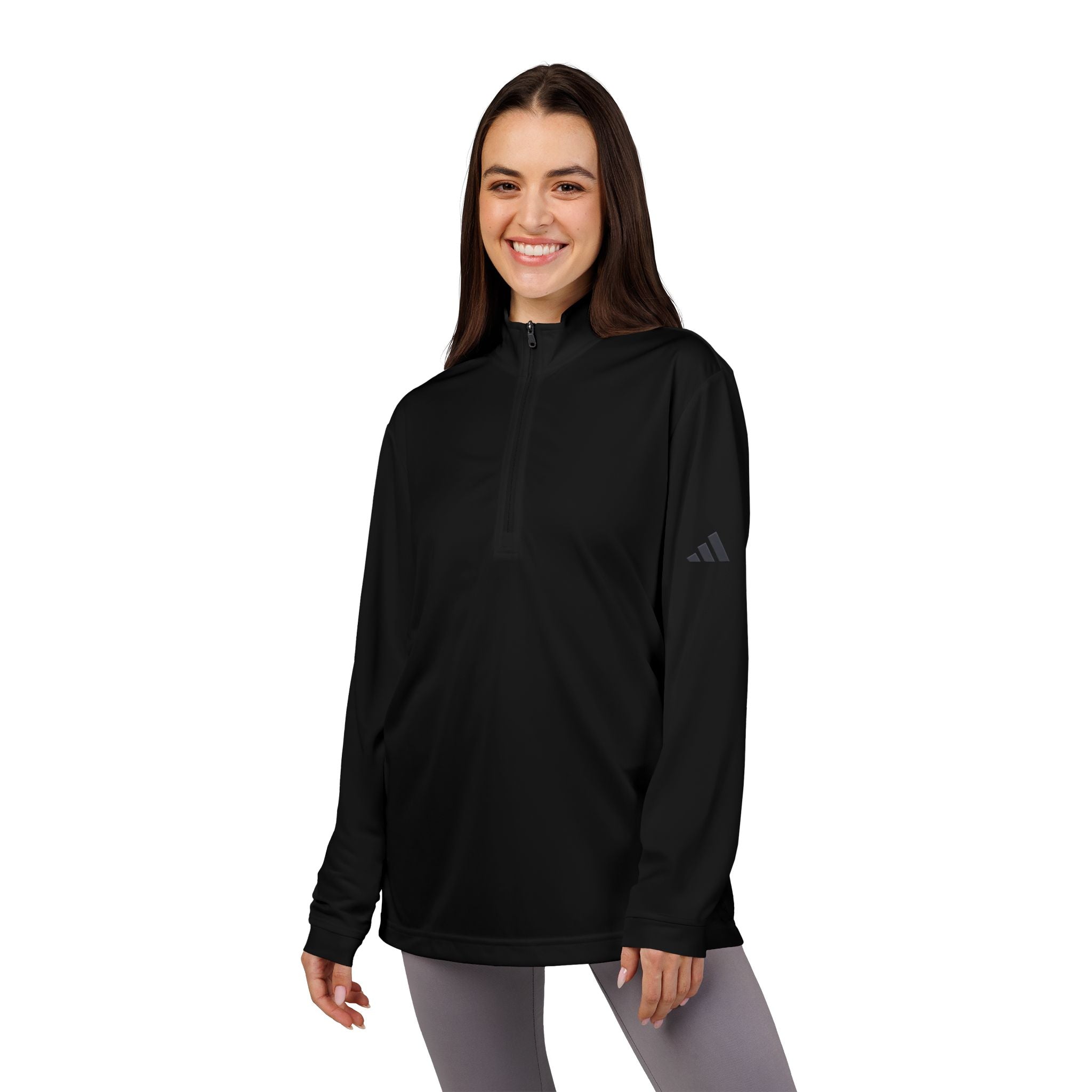 Adidas Quarter-Zip Pullover – Embroidered Performance Top