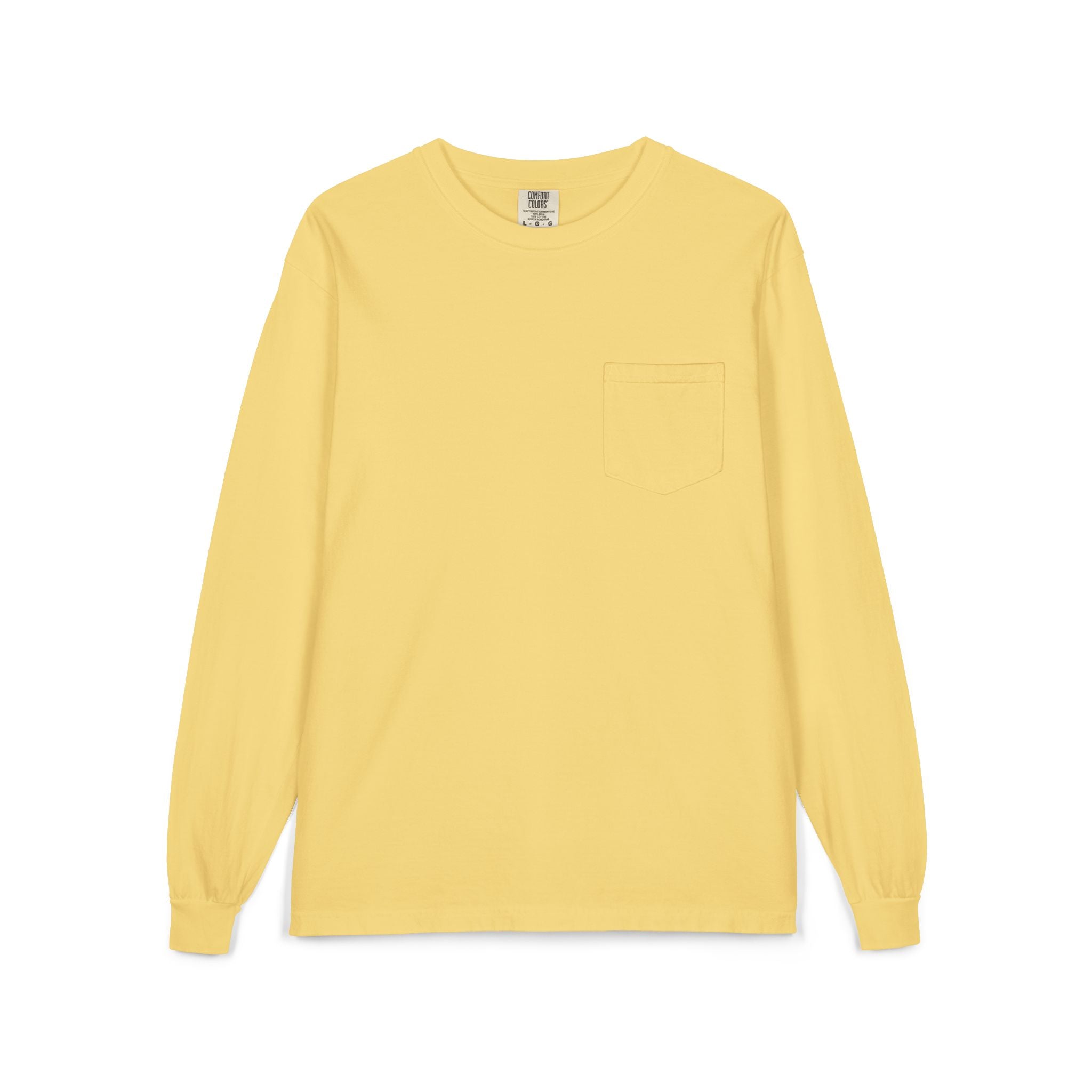 Long Sleeve Pocket Tee — Classic White Cotton Shirt