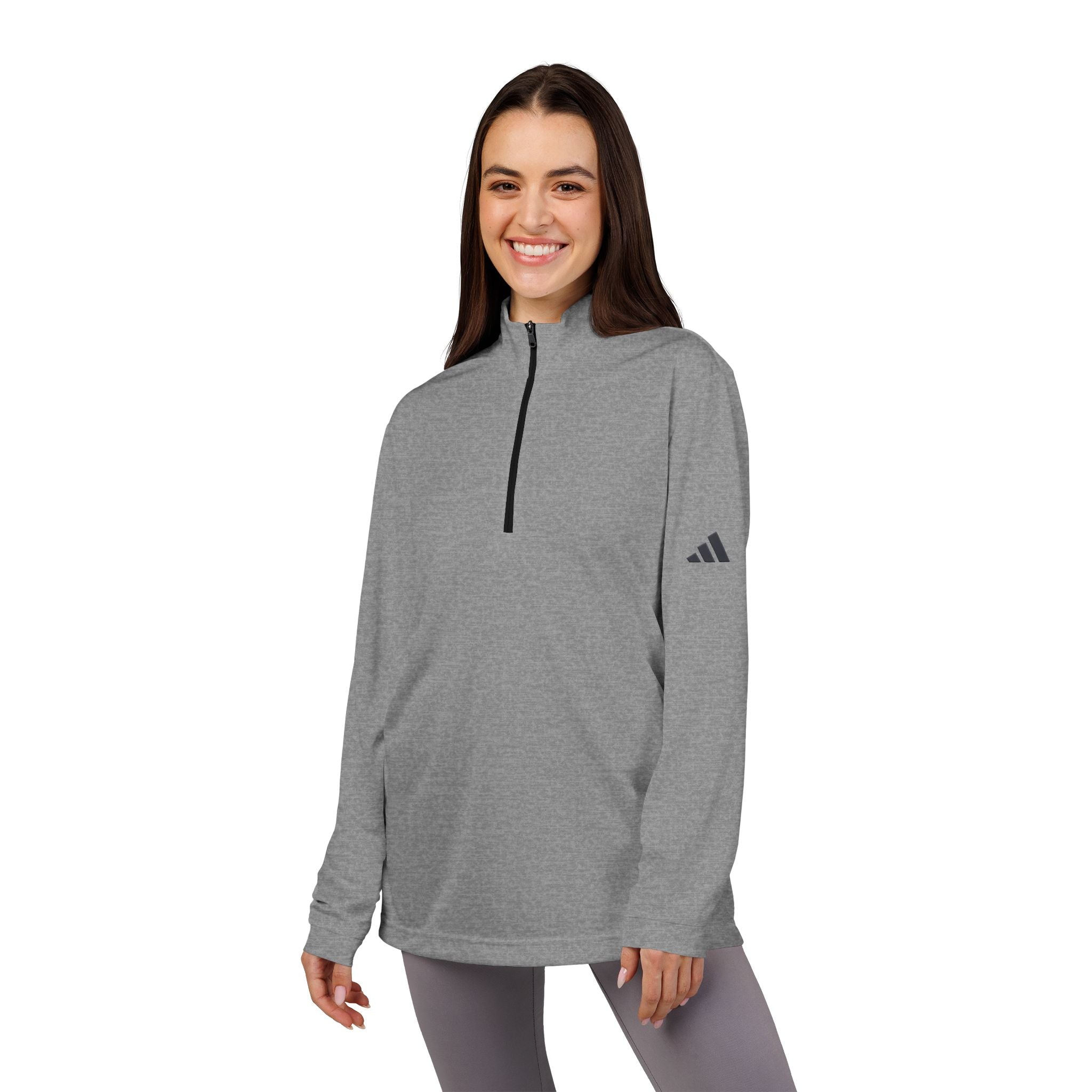 Adidas Quarter-Zip Pullover – Embroidered Performance Top