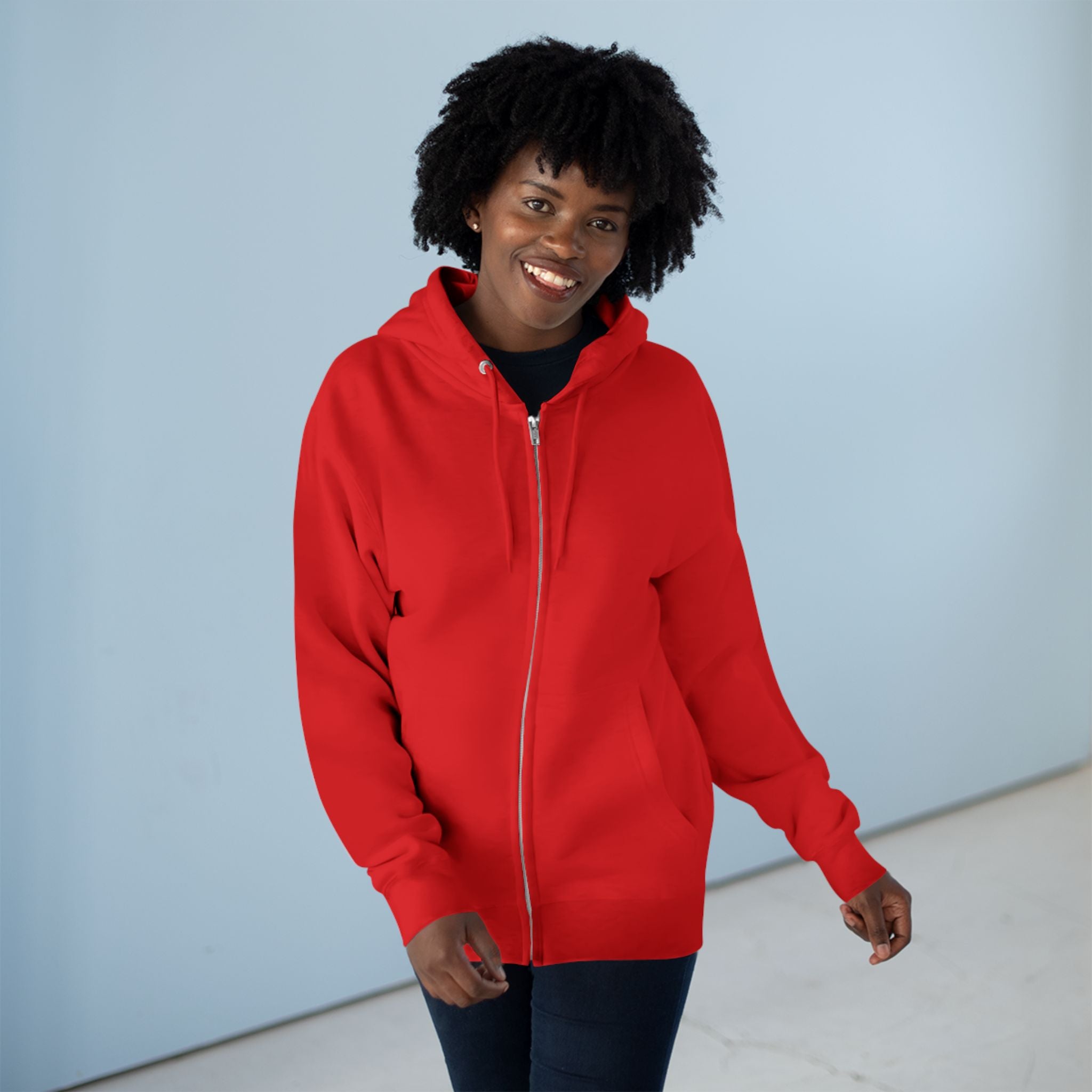 Classic White Zip Hoodie - Plain Full-Zip Hooded Sweatshirt