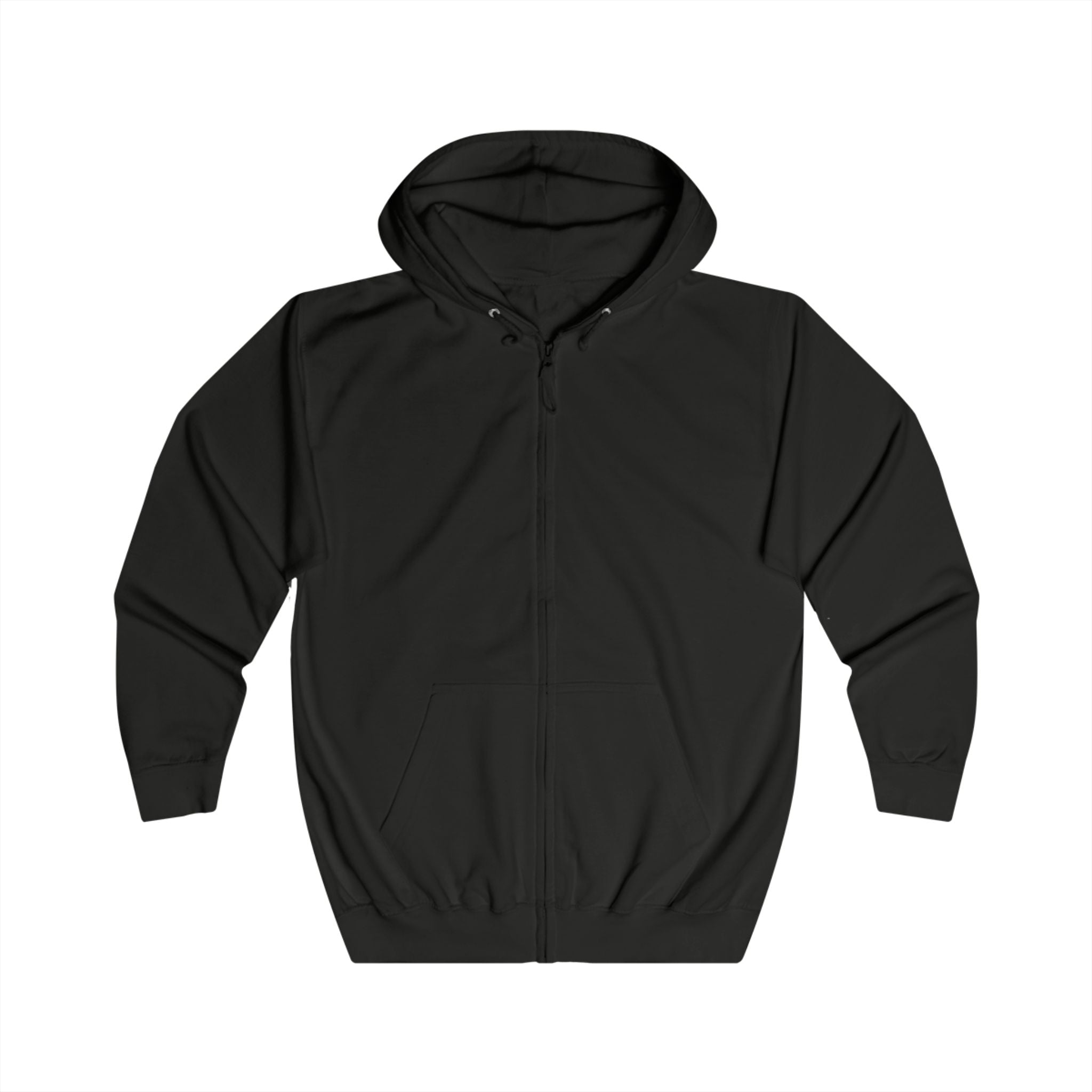 Full Zip Hoodie — Classic White Zip-Up Hoodie