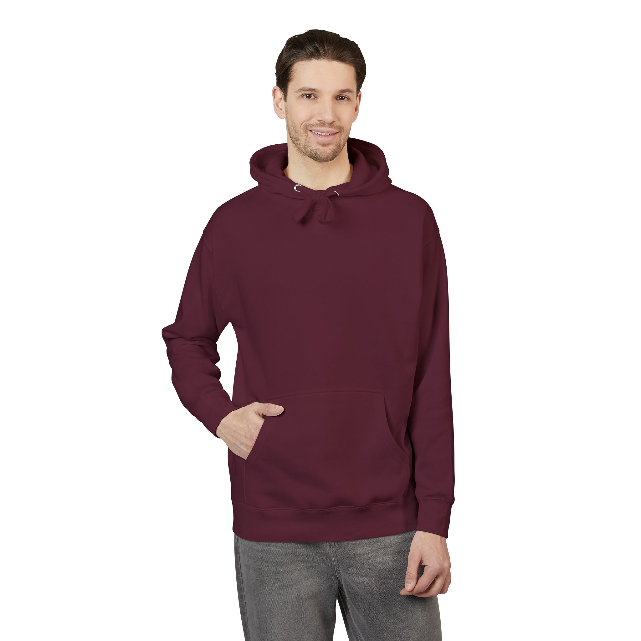 White Fleece Hoodie – Minimal Classic Pullover Hooded Sweatshirt