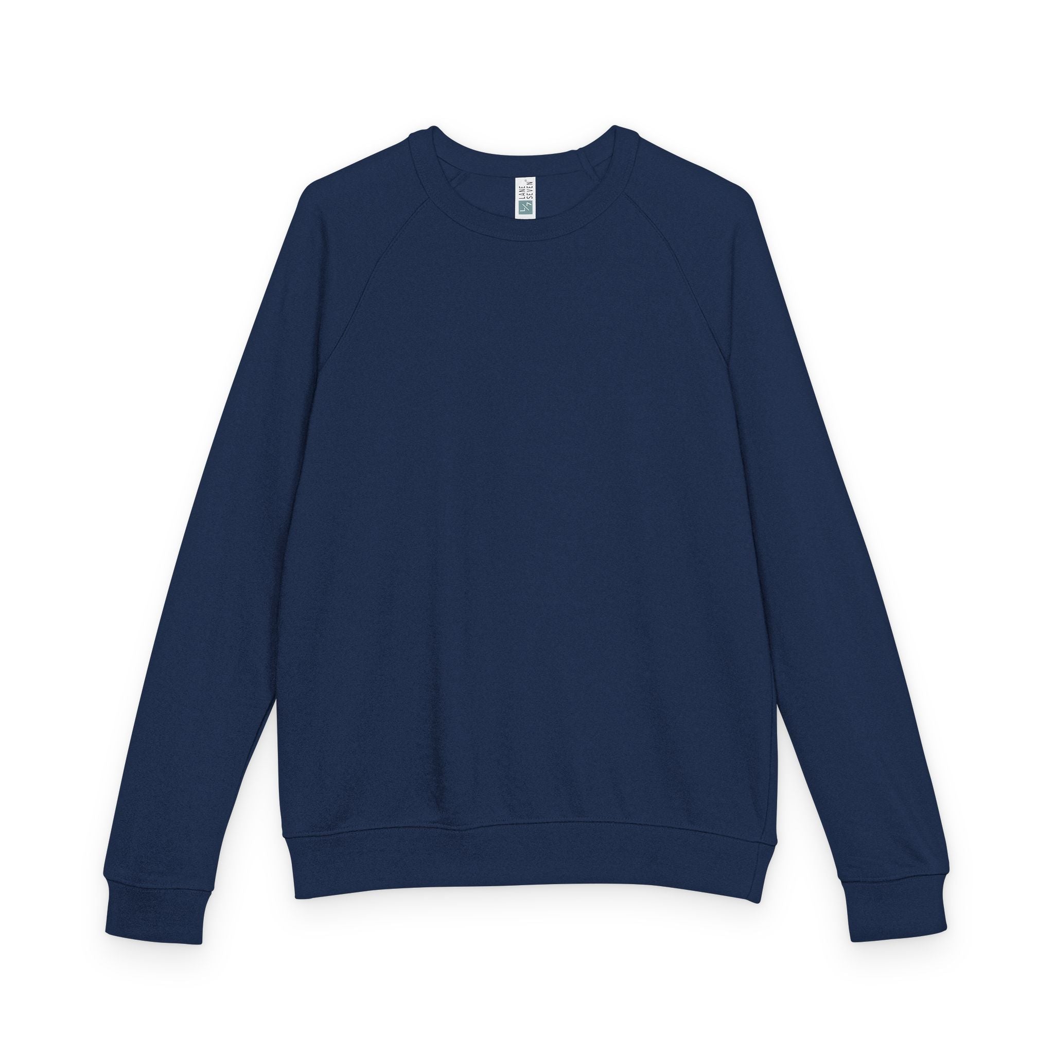 Heather Charcoal Raglan Crewneck Sweatshirt — Lightweight French Terry Pullover