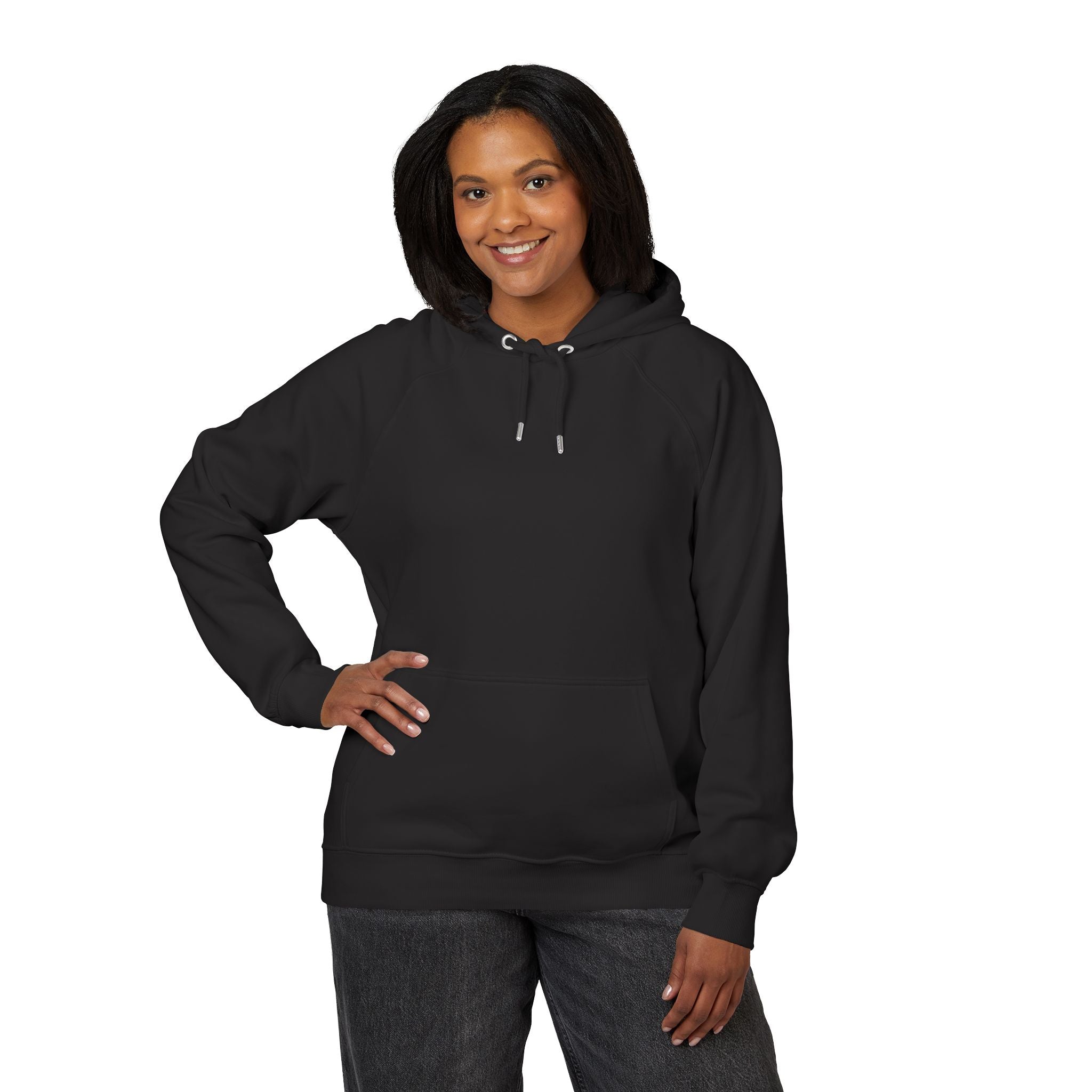 Eco Raglan Hoodie — Embroidered Sustainable Pullover