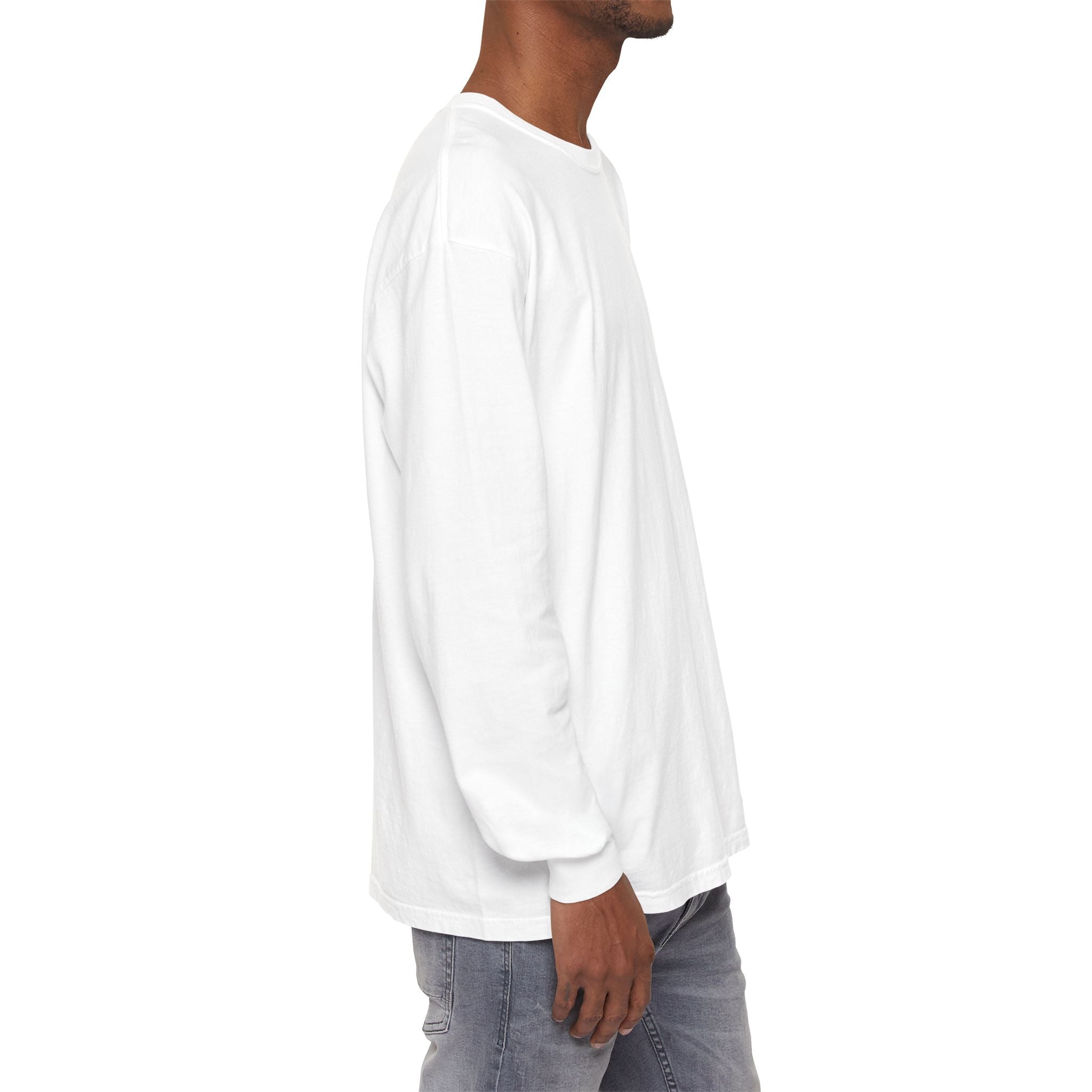 Long Sleeve T-Shirt — Classic White Garment-Dyed Tee
