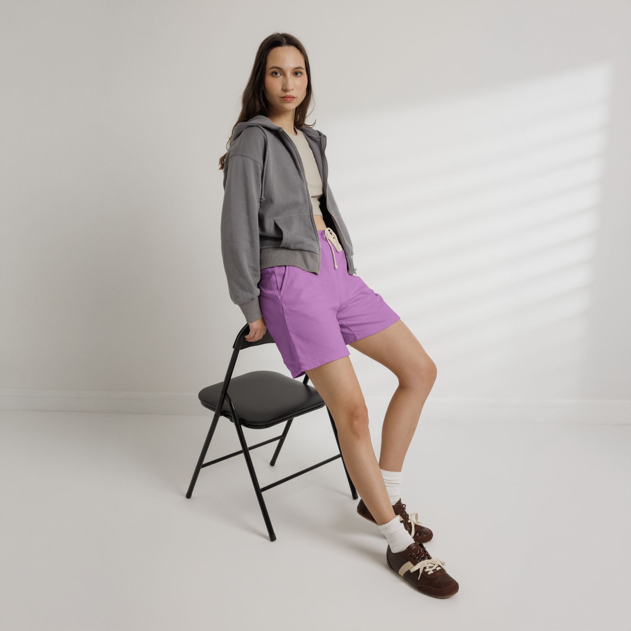Lightweight Garment-Dyed Fleece Sweat Shorts