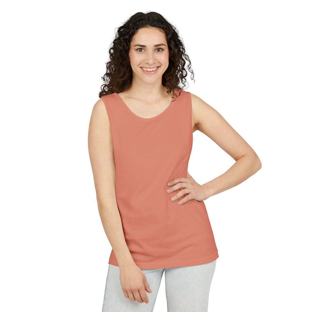 Plain White Tank Top — Lightweight Unisex Garment-Dyed Sleeveless Tee