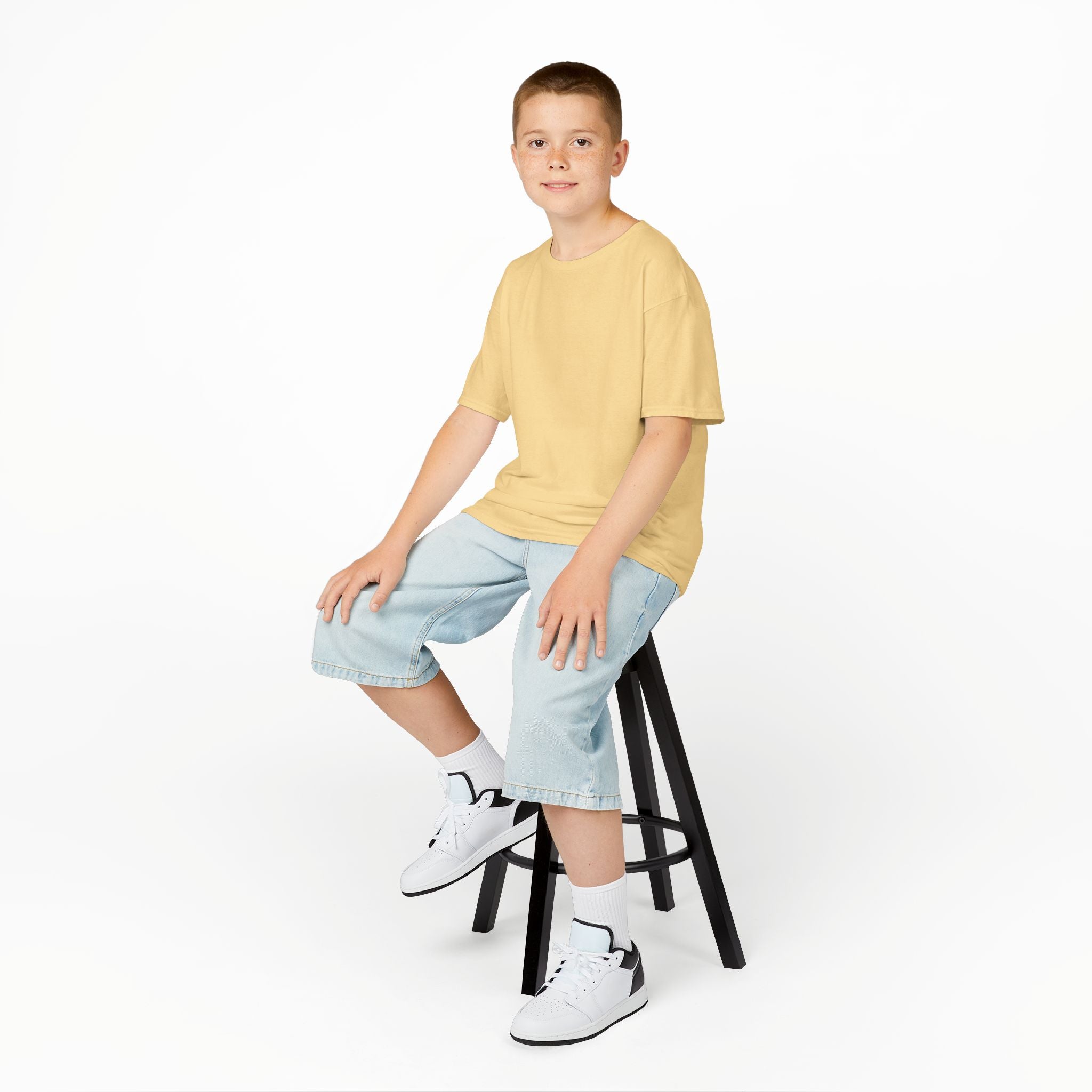 Kids T-Shirt — Plain White Heavy Cotton Tee for Boys & Girls