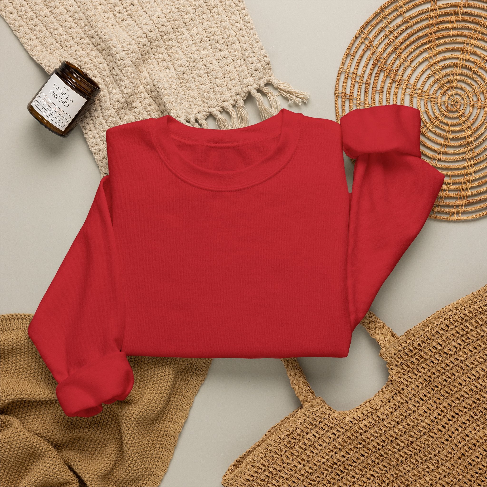 Classic White Crewneck Sweatshirt