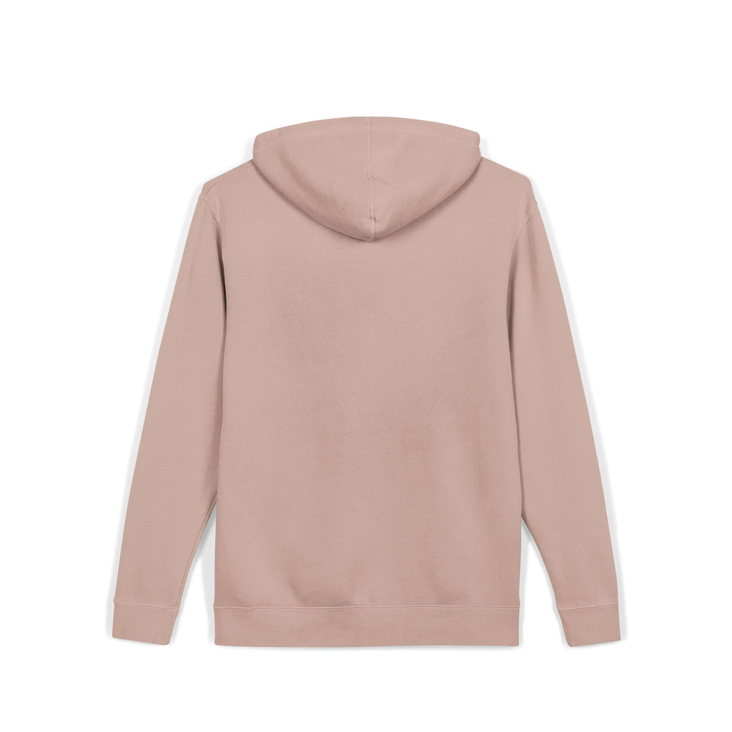 Pigment-Dyed Hoodie — Washed Blush Pullover Hooded Sweatshirt