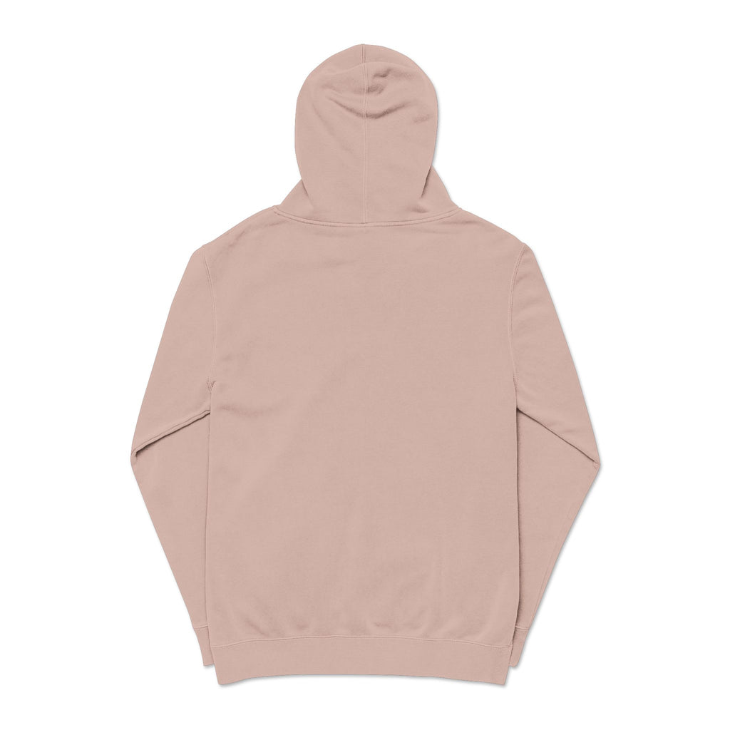 Pigment-Dyed Hoodie — Washed Blush Pullover Hooded Sweatshirt