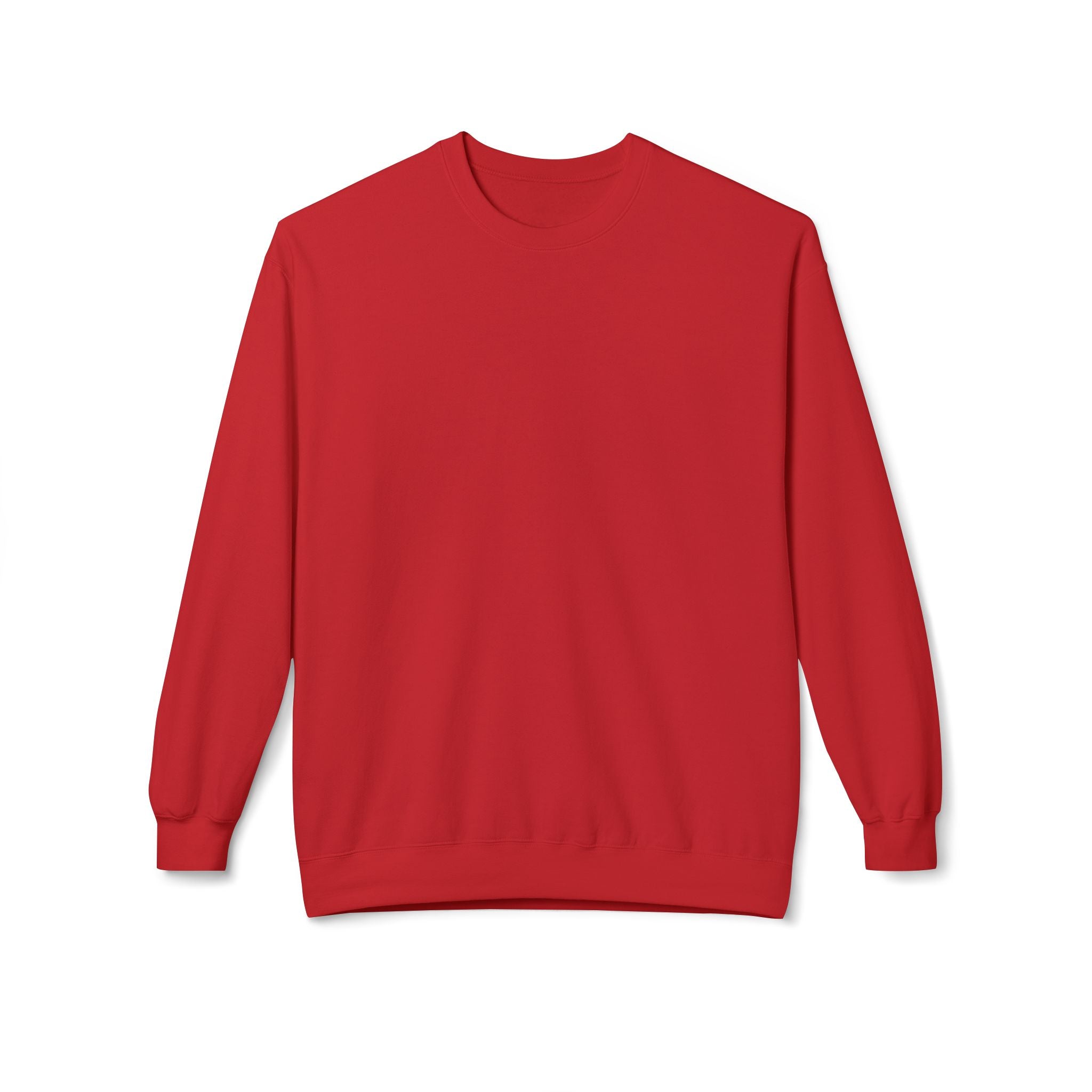 Classic White Crewneck Sweatshirt — Unisex Midweight Fleece