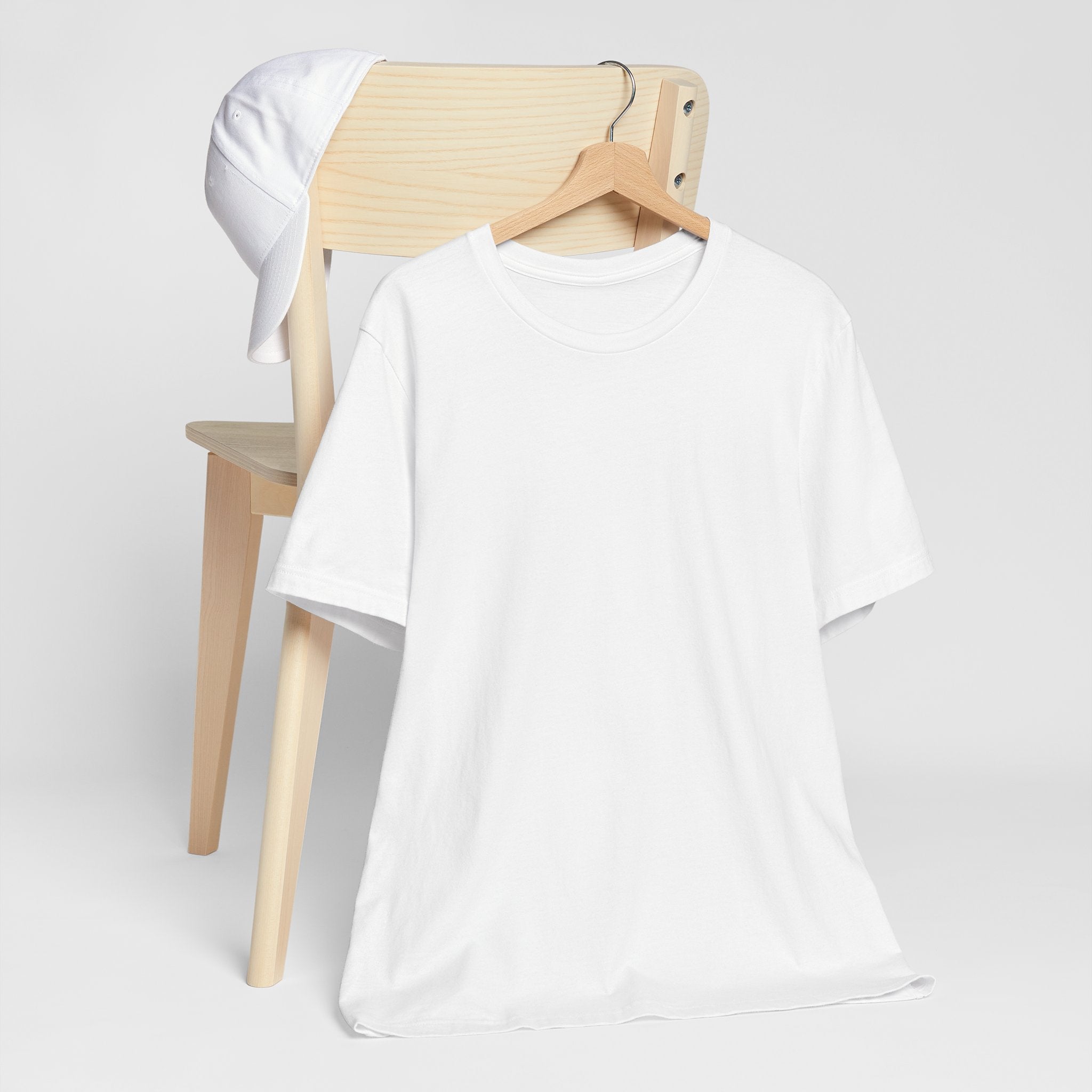 White Short Sleeve Tee — Minimal Classic Crewneck T-Shirt