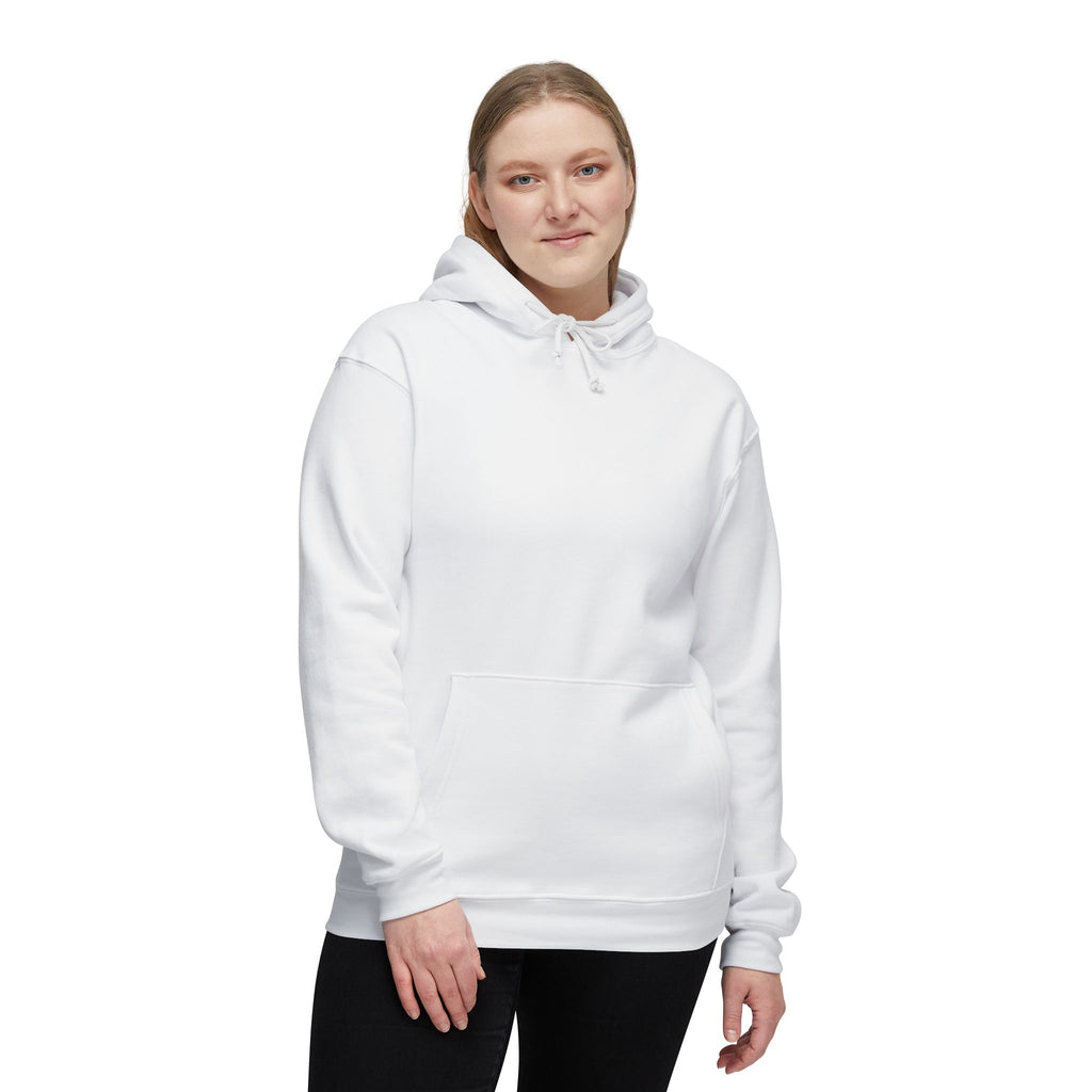 Classic White Hoodie — Made in USA Unisex Hooded Sweatshirt