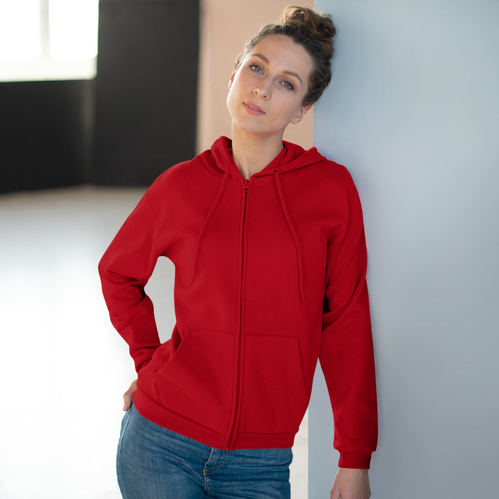 Zip Hoodie — Classic Navy Full‑Zip Hooded Sweatshirt