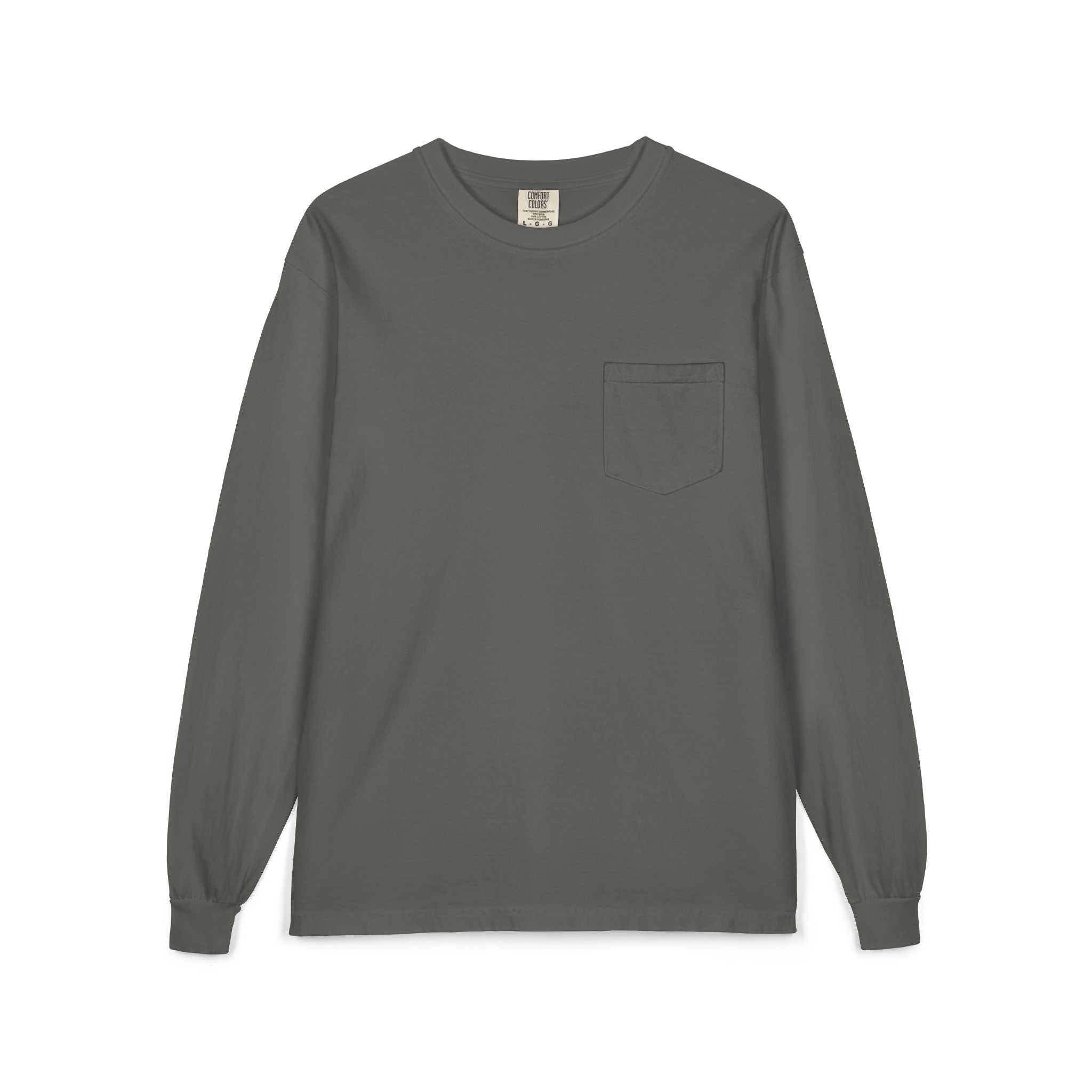 Long Sleeve Pocket Tee — Classic White Cotton Shirt