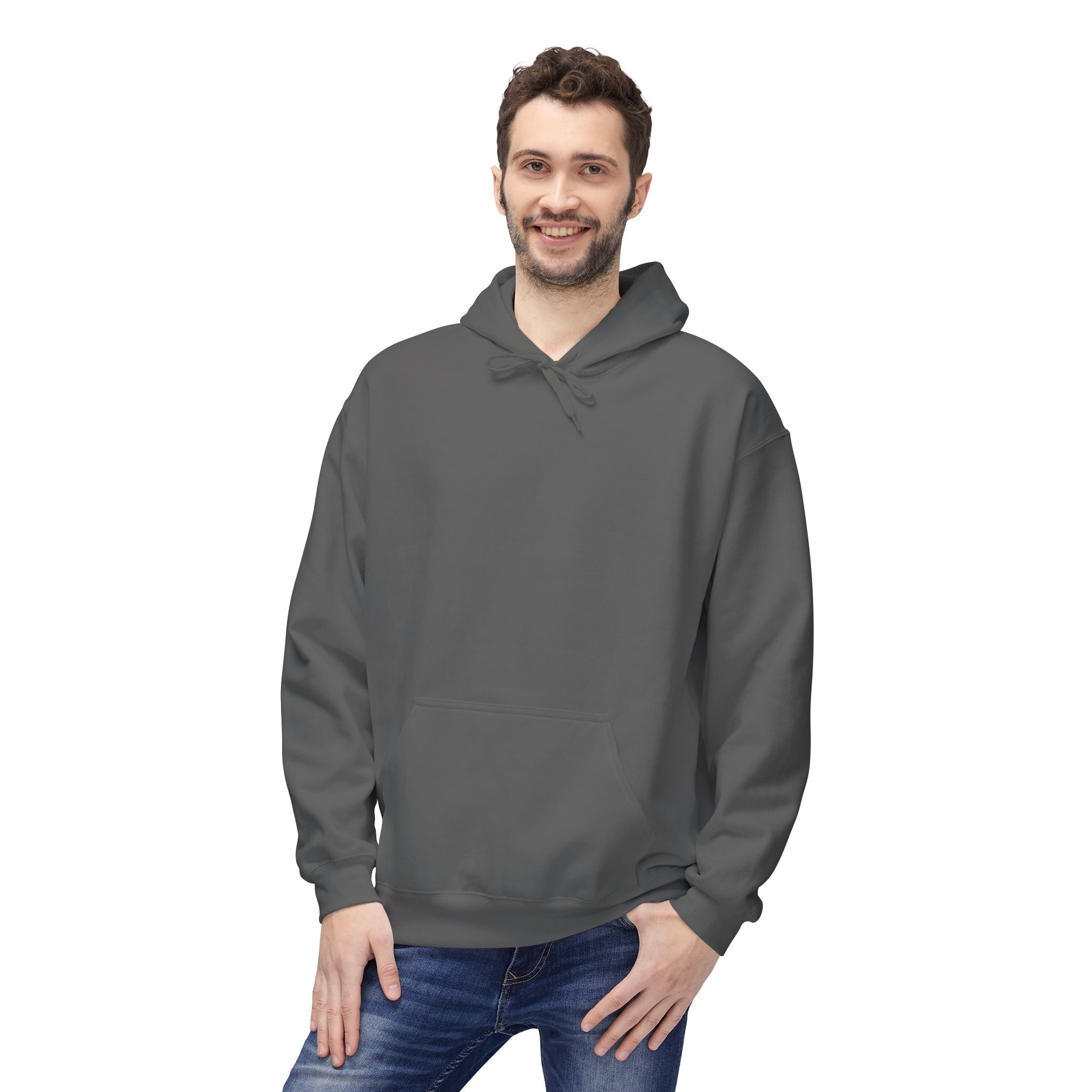 Classic White Fleece Hoodie – Soft Midweight Pullover