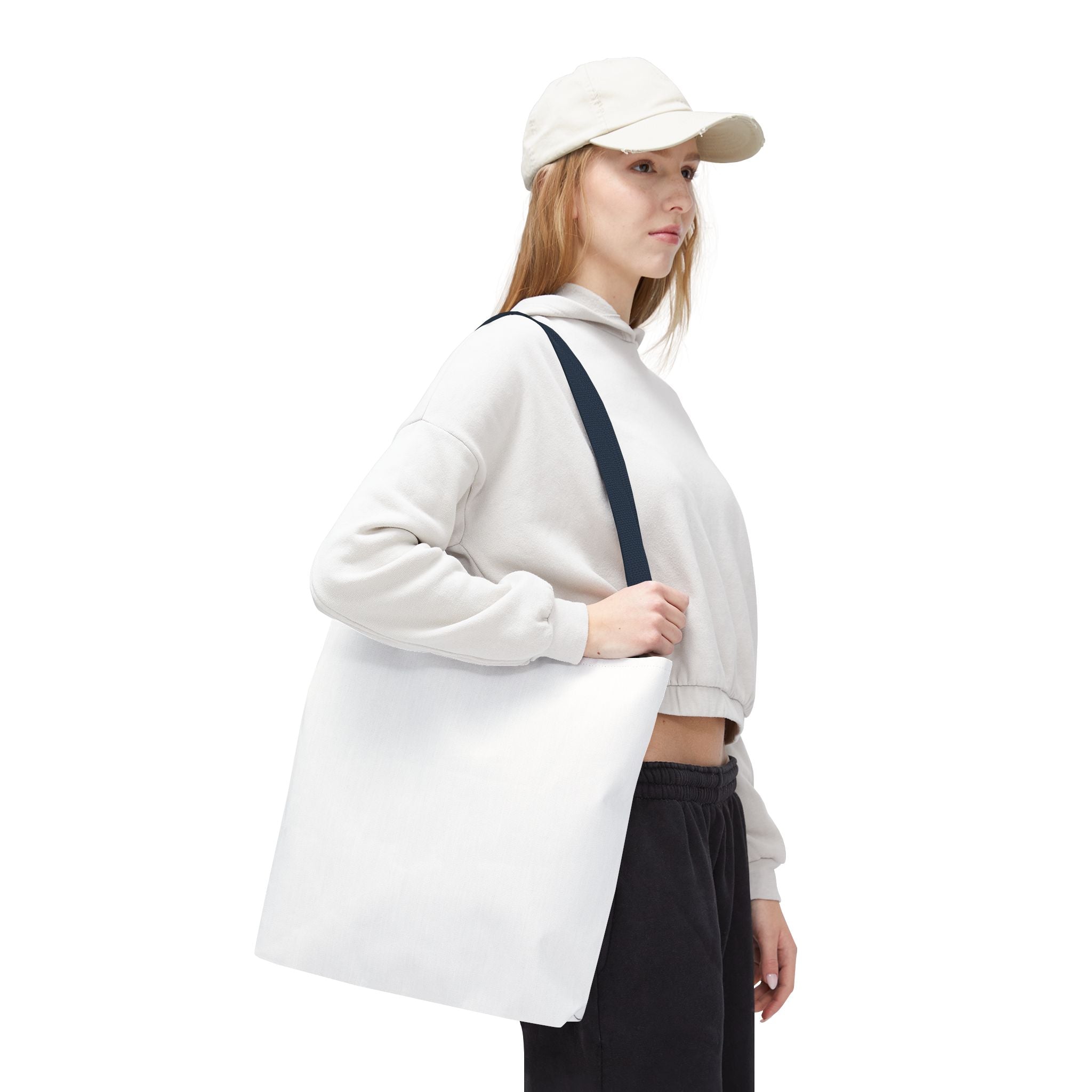 Custom All-Over Print Tote Bag — Blank White Canvas Shoulder Tote
