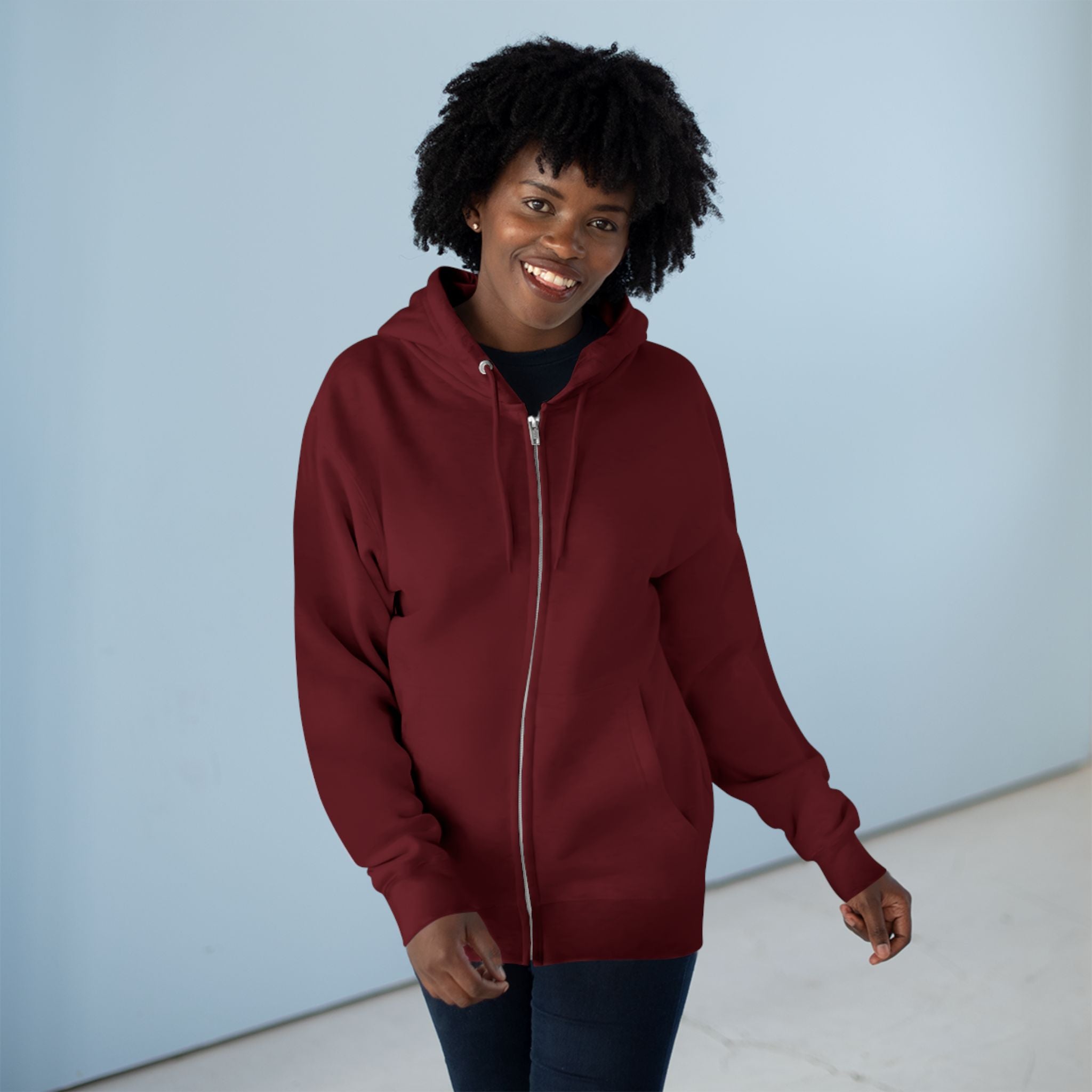 Classic White Zip Hoodie - Plain Full-Zip Hooded Sweatshirt