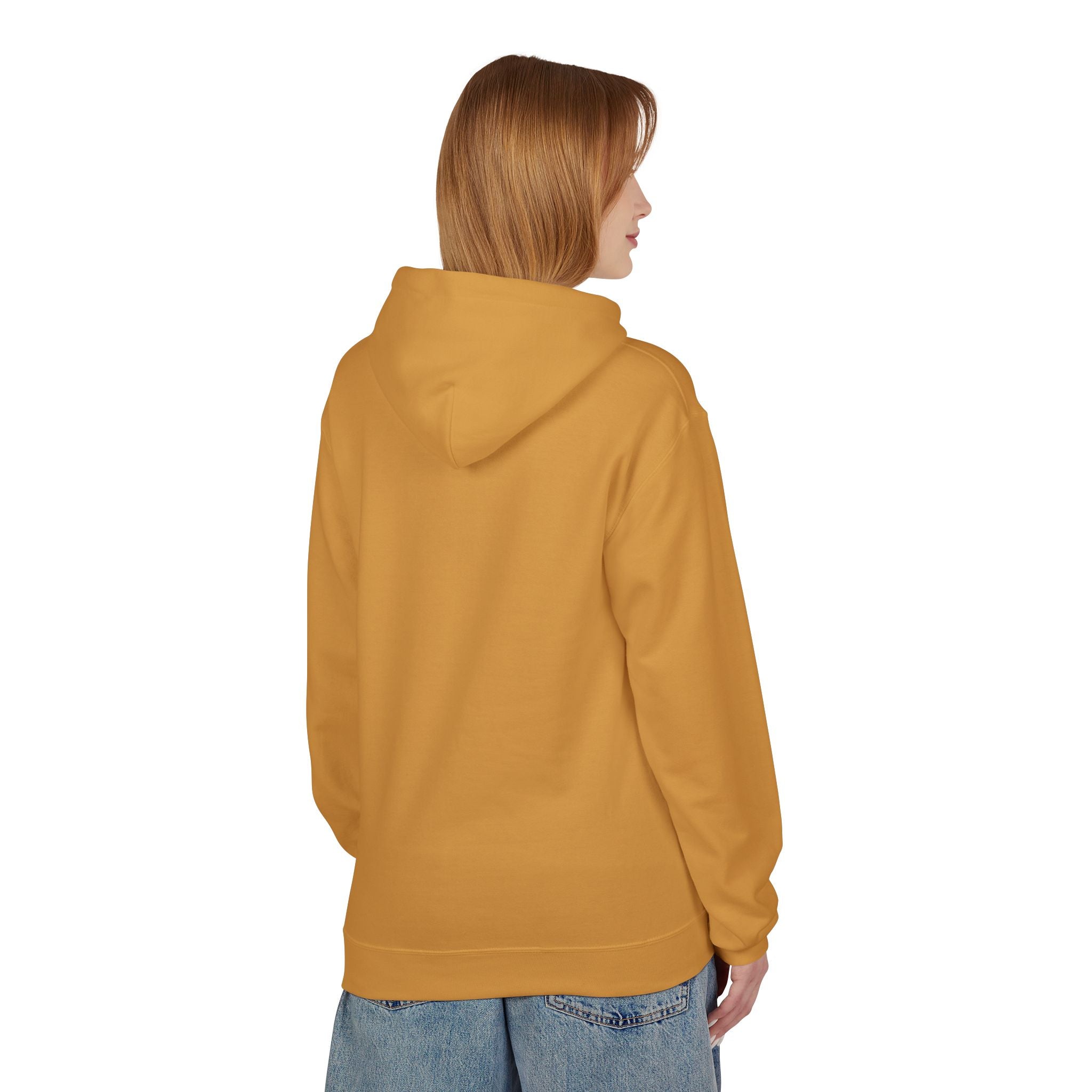 Classic White Fleece Hoodie – Soft Midweight Pullover