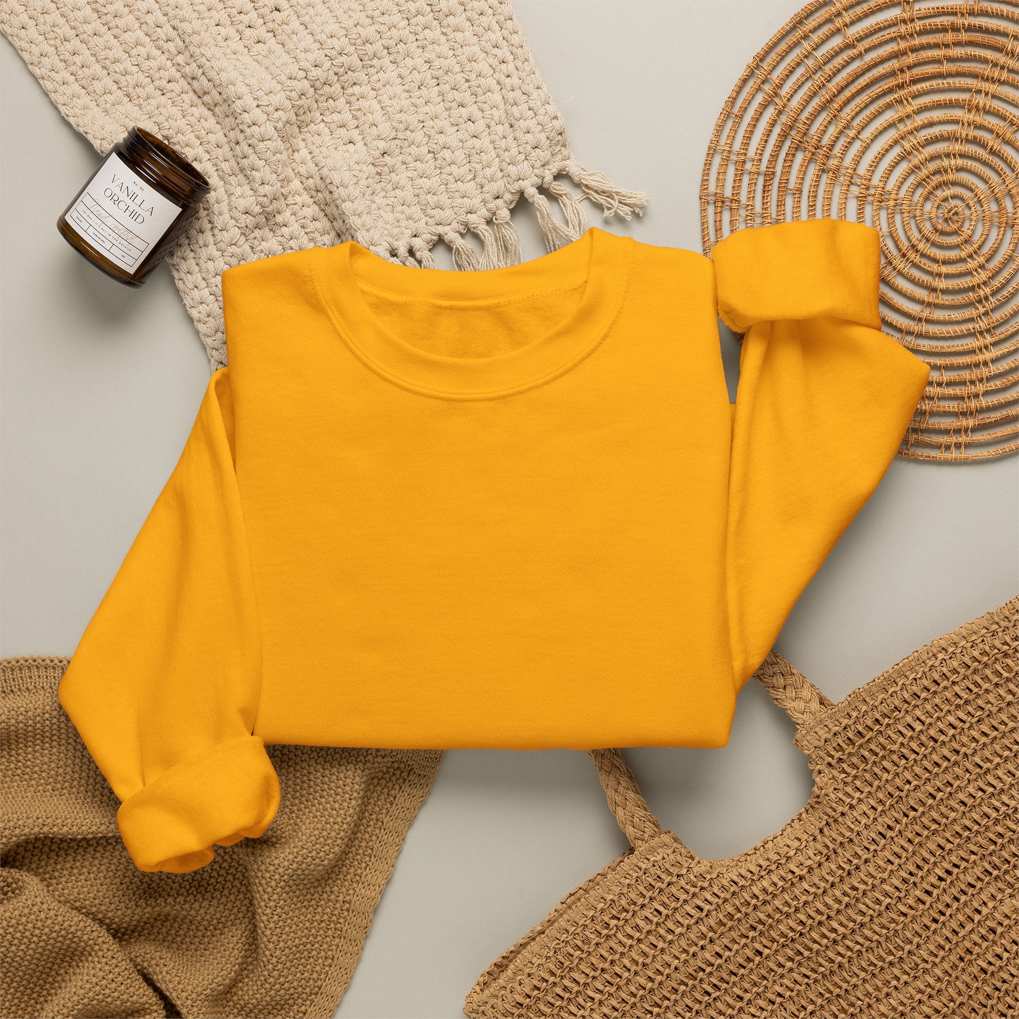 Crewneck Sweatshirt – Minimal White Classic Crewneck
