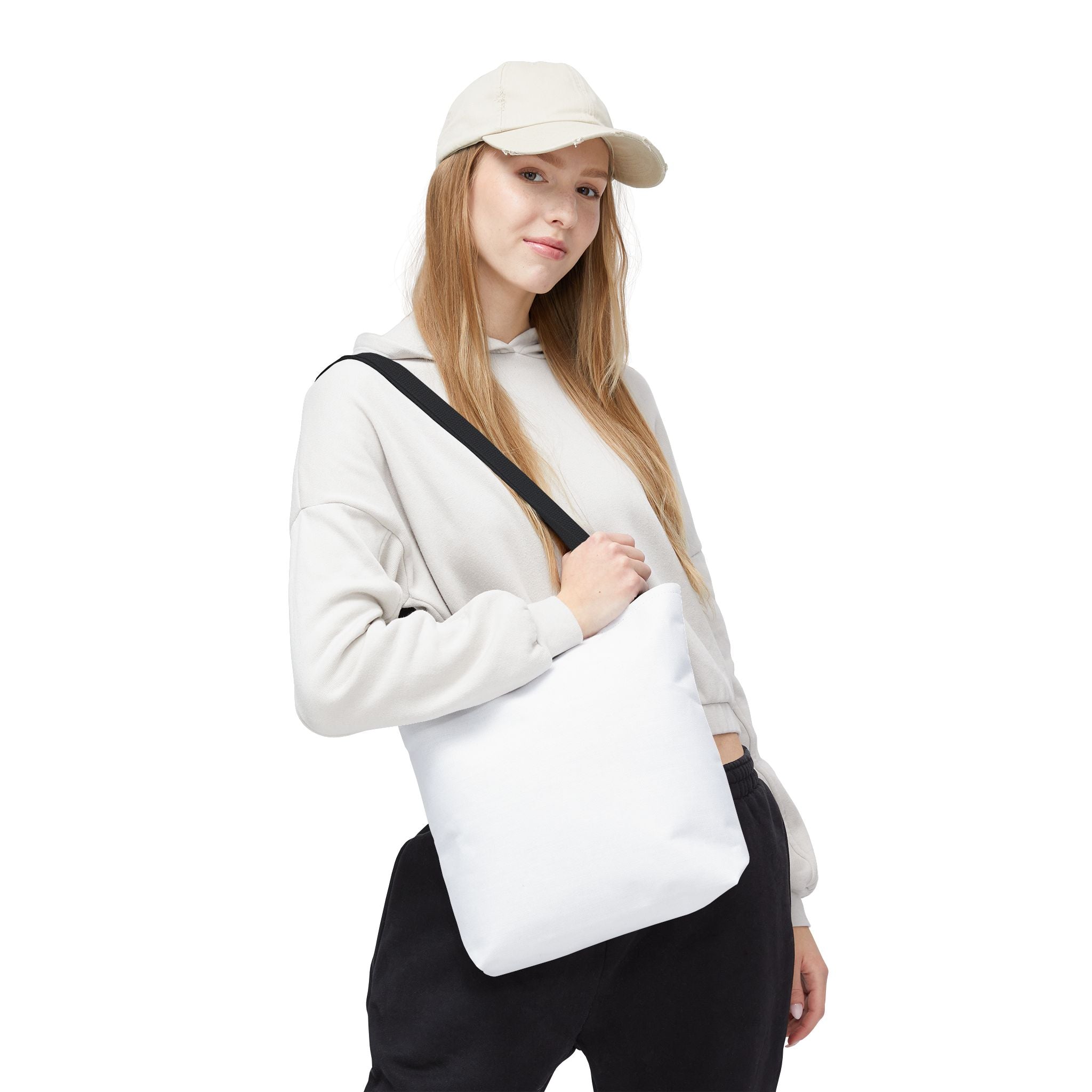 Custom All-Over Print Tote Bag — Blank White Canvas Shoulder Tote