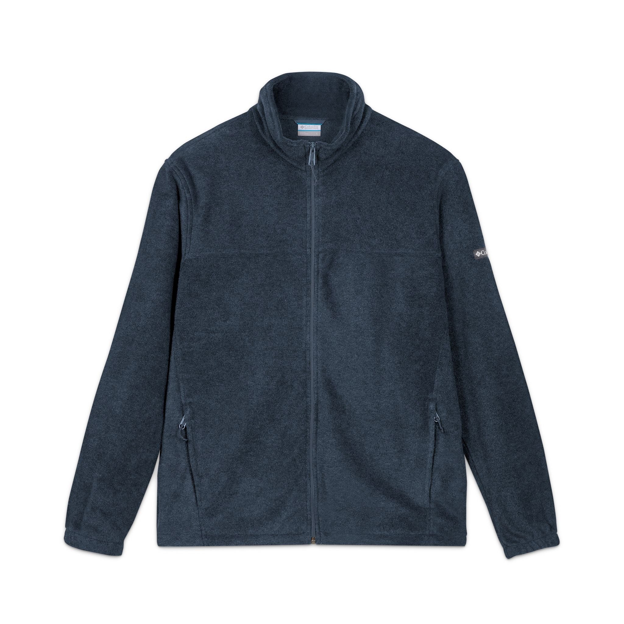 Embroidered Columbia Fleece Jacket - Classic Charcoal Zip-Up
