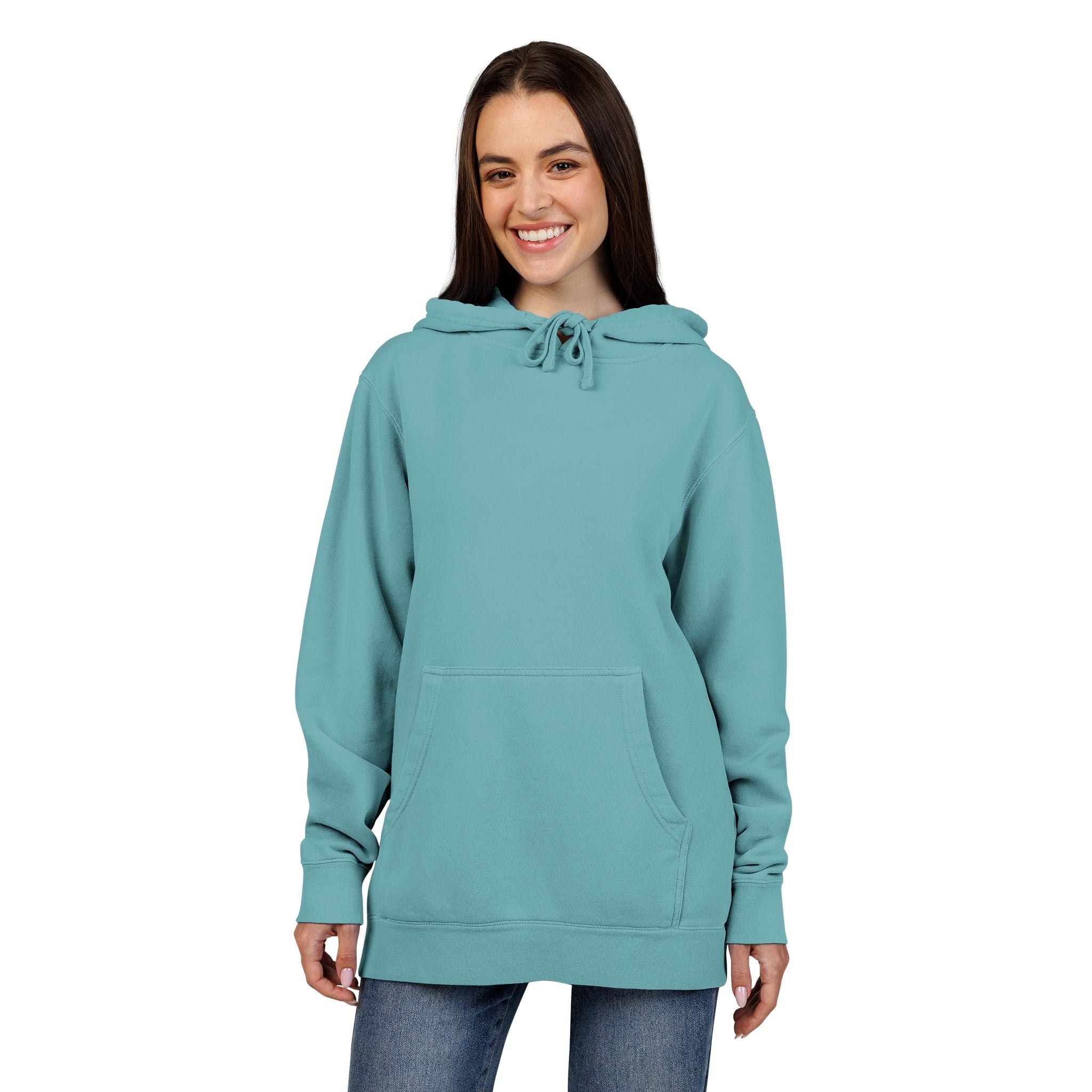 Pigment-Dyed Hoodie — Washed Blush Pullover Hooded Sweatshirt