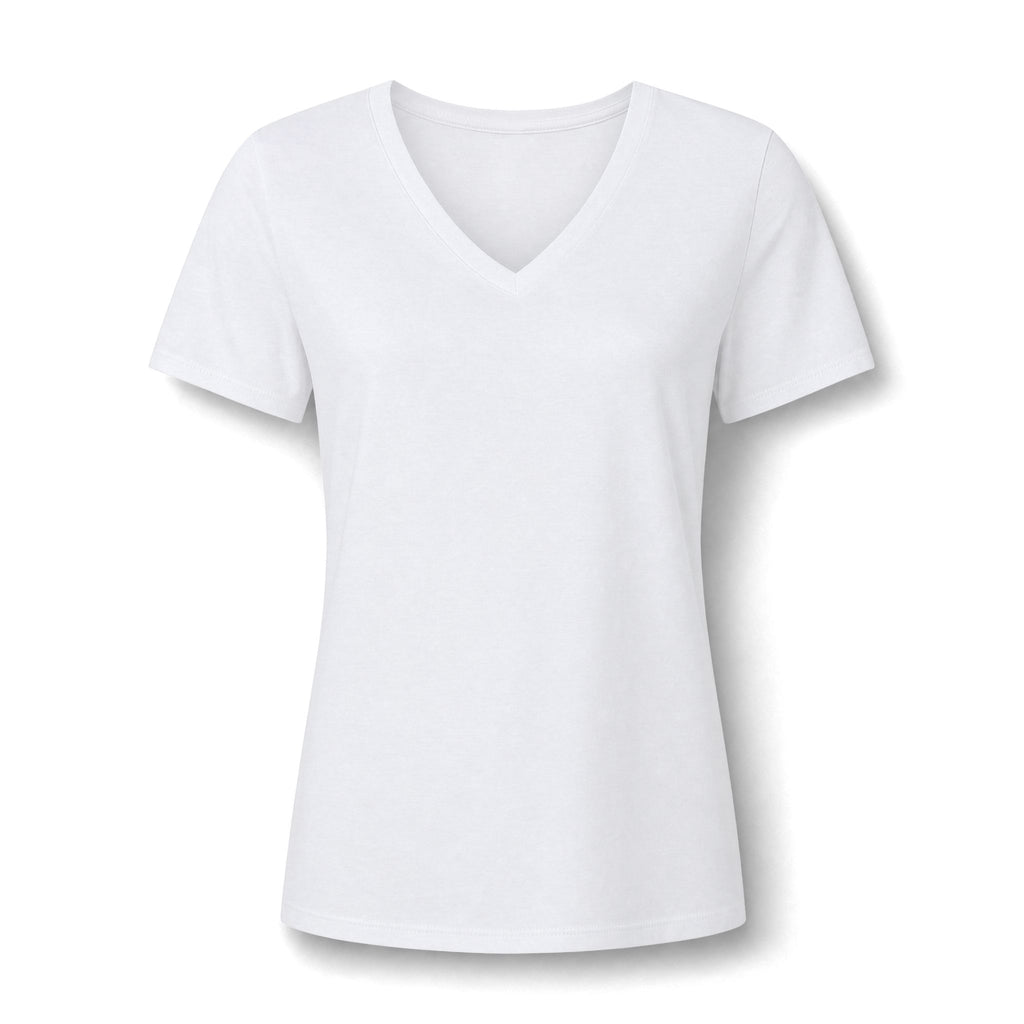 Women's Relaxed Heather CVC V-Neck Tee