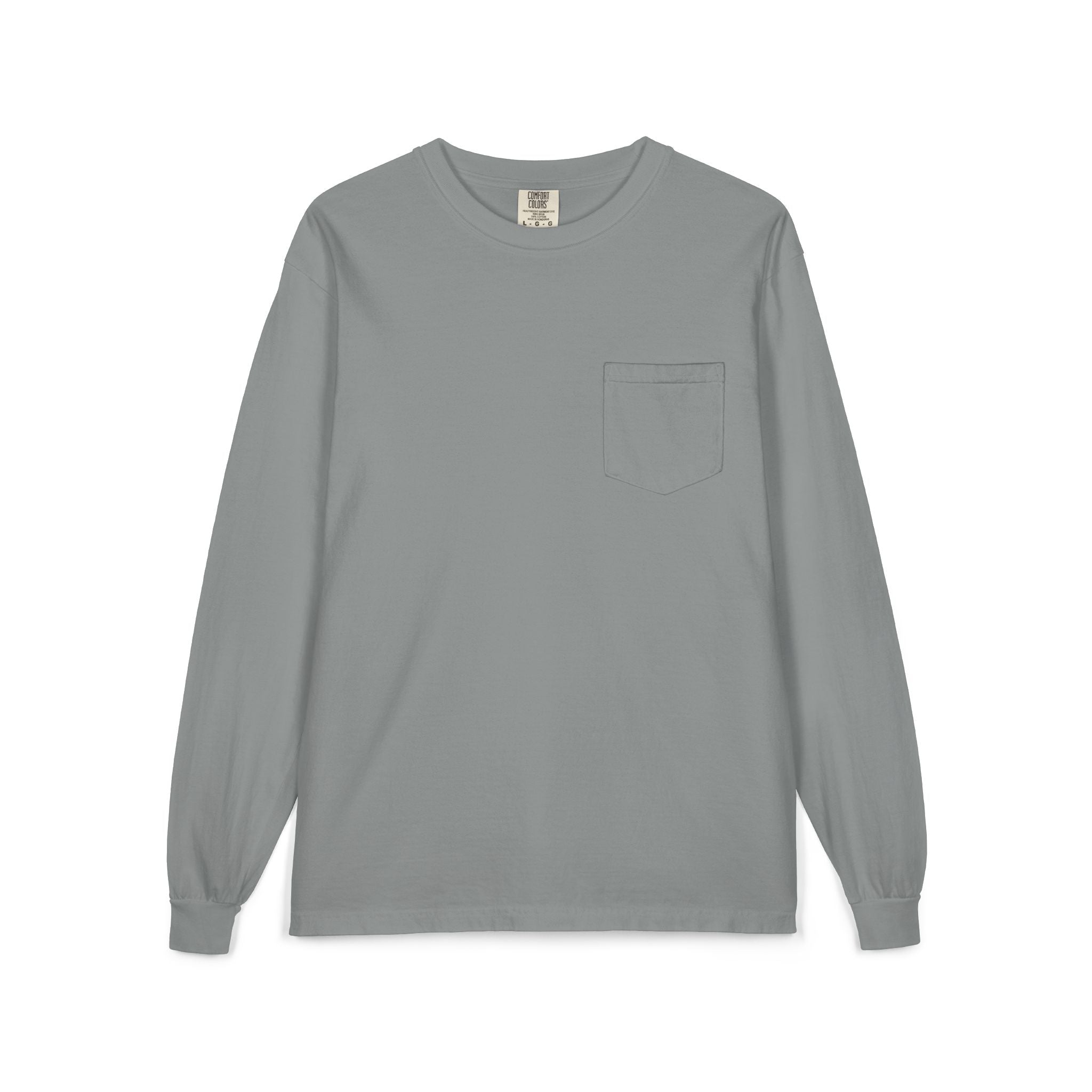 Long Sleeve Pocket Tee — Classic White Cotton Shirt