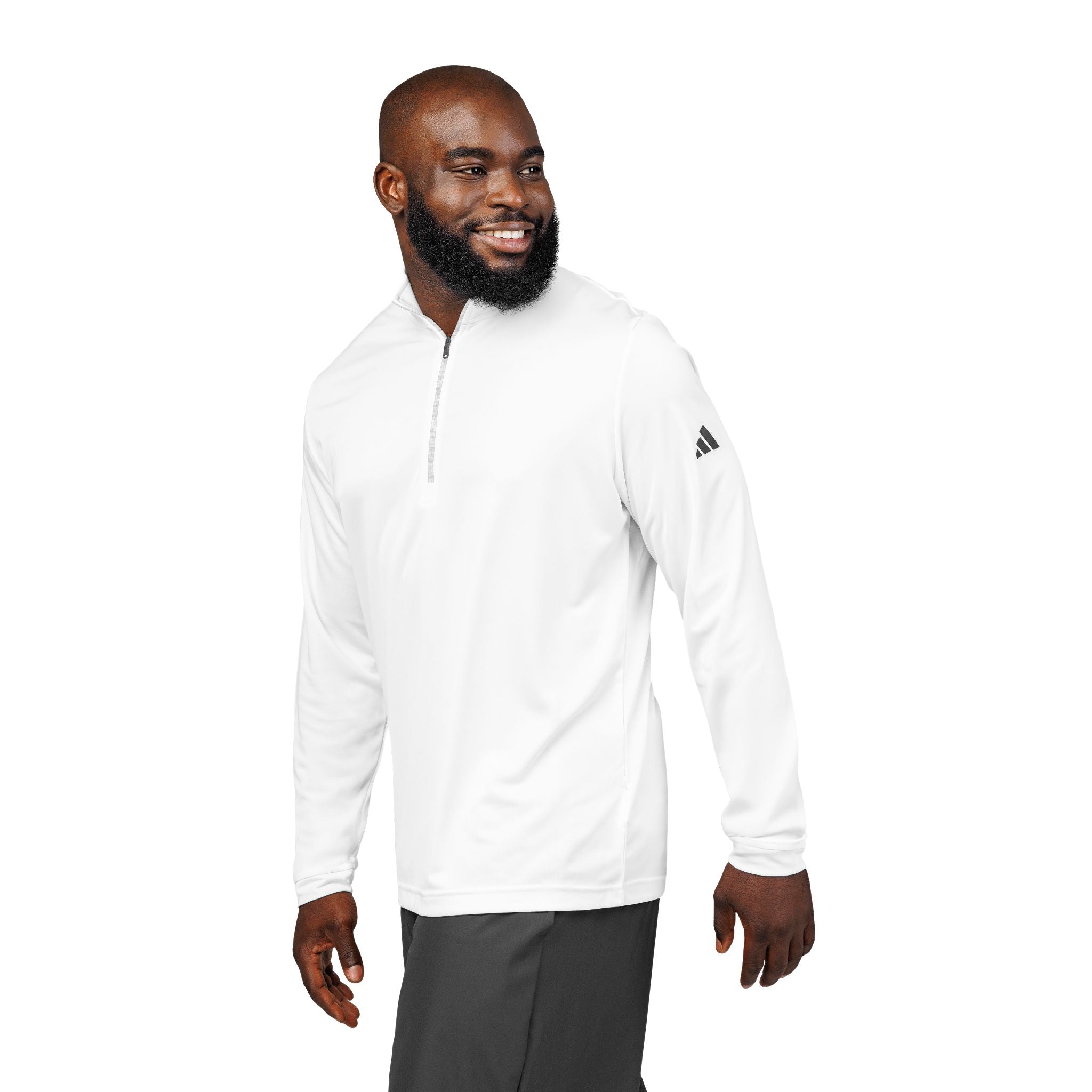 Adidas Quarter-Zip Pullover – Embroidered Performance Top