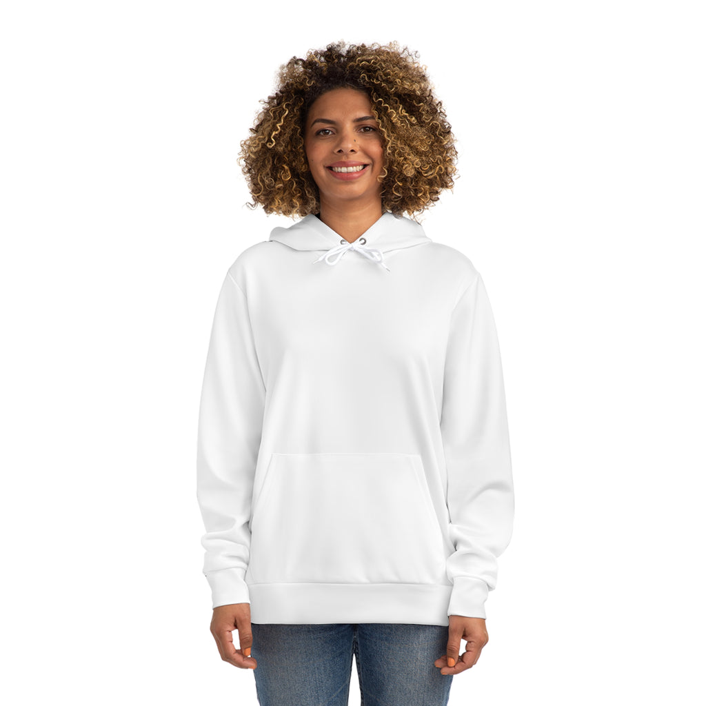 All-Over Print Fashion Hoodie – Customizable Blank White Streetwear Pullover