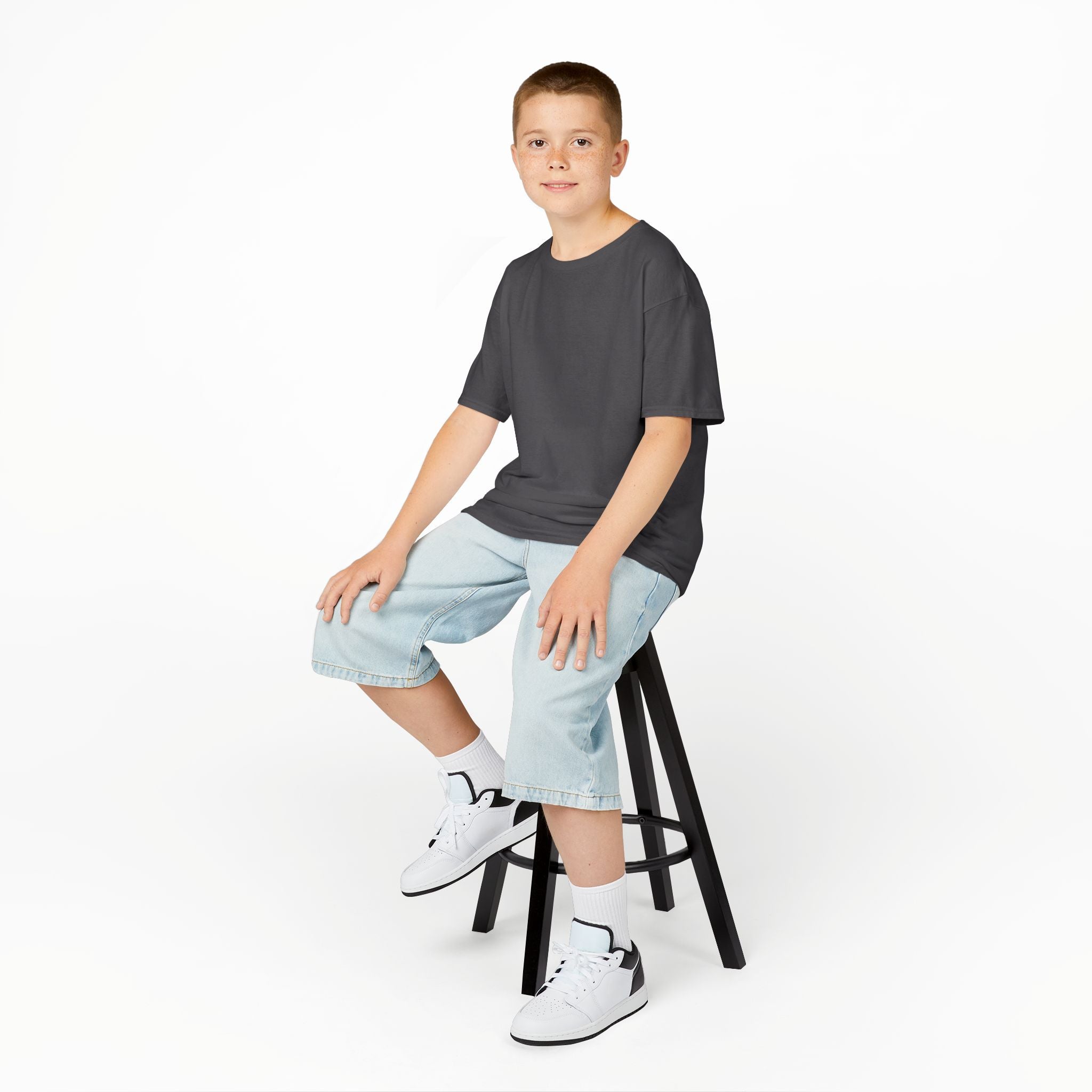 Kids T-Shirt — Plain White Heavy Cotton Tee for Boys & Girls