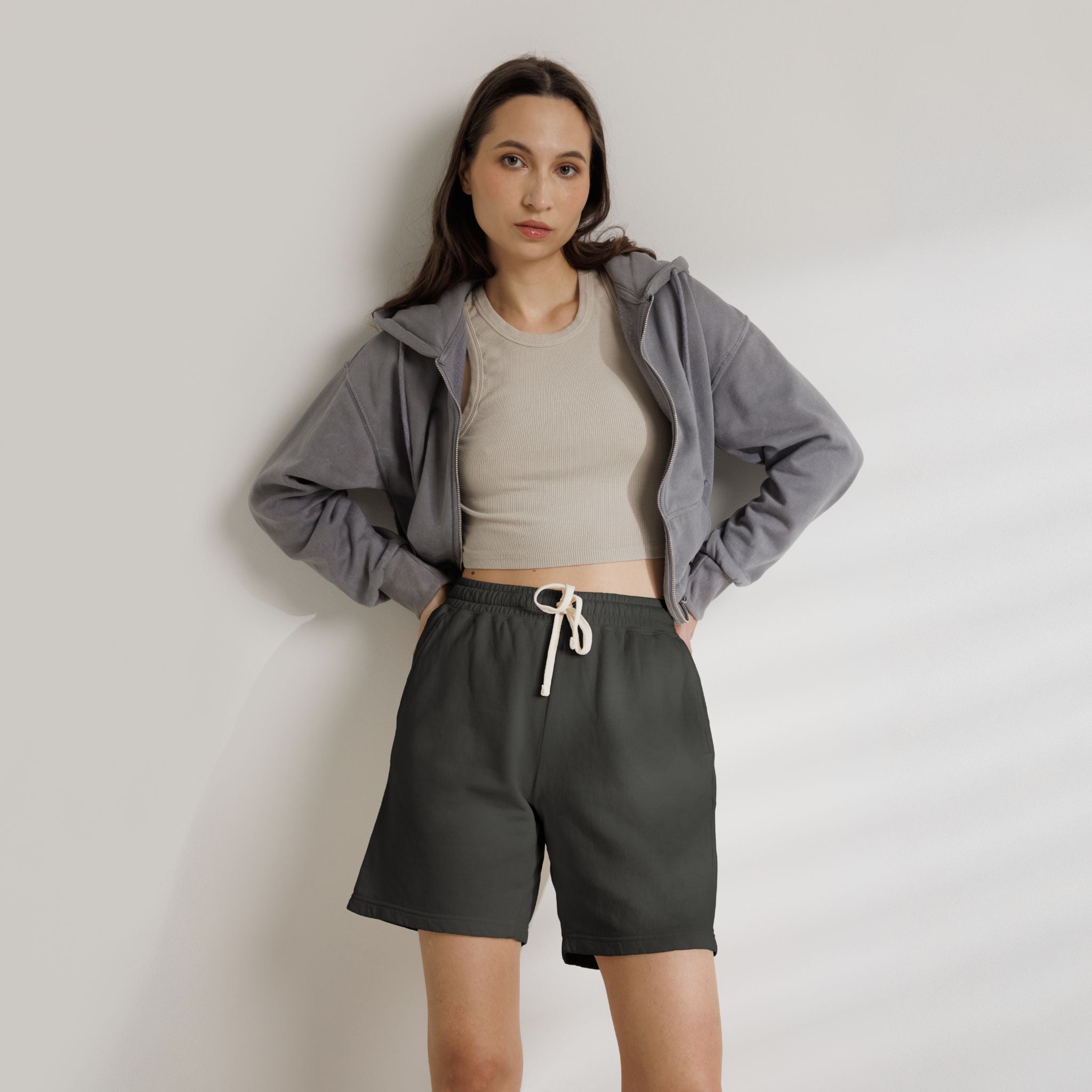 Unisex Garment-Dyed Lightweight Fleece Sweat Shorts