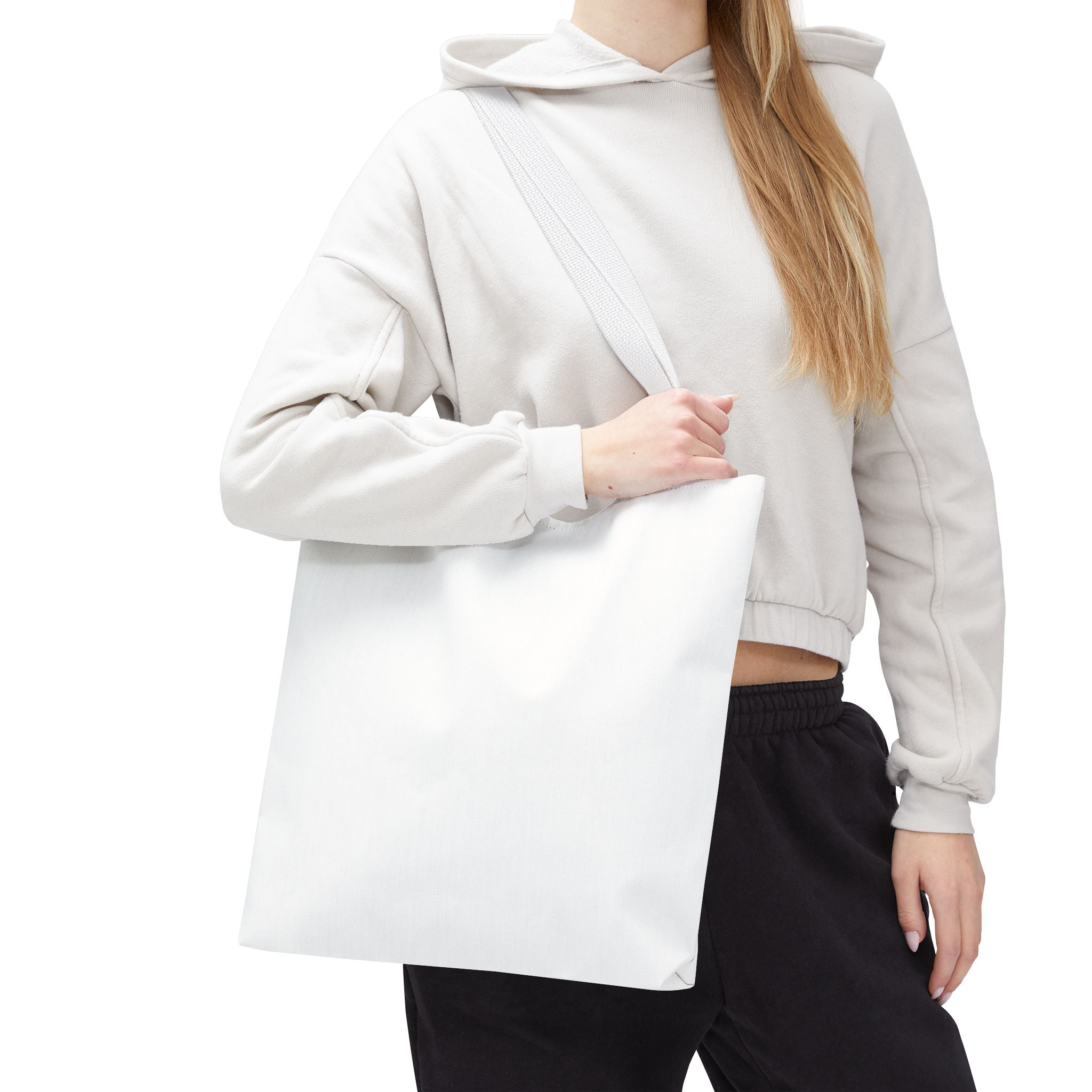 Custom All-Over Print Tote Bag — Blank White Canvas Shoulder Tote