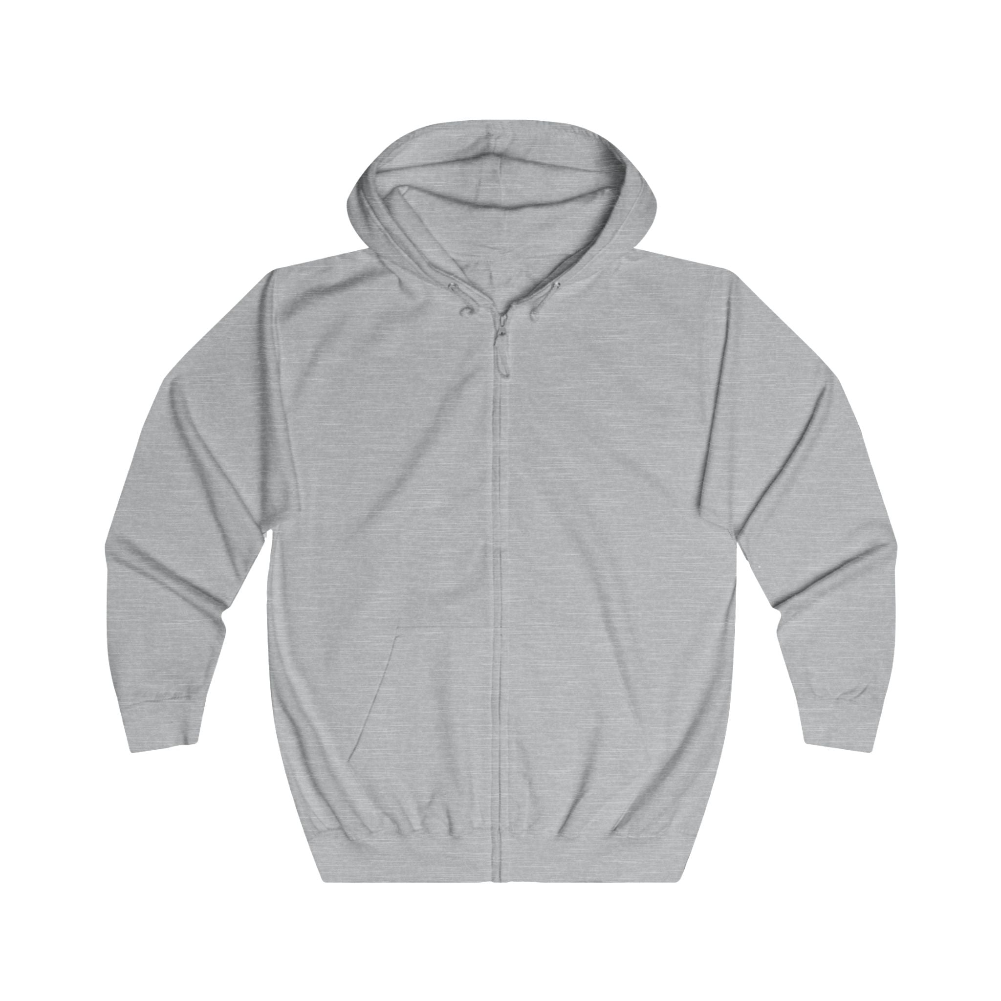 Full Zip Hoodie — Classic White Zip-Up Hoodie