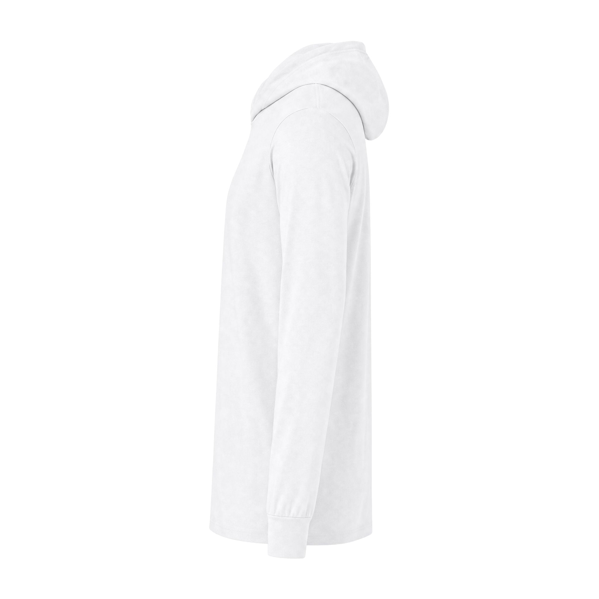 Hooded Long Sleeve Tee — Lightweight White Hooded Tee