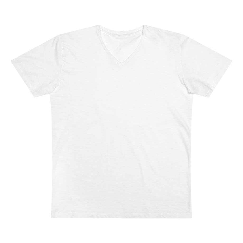 Men’s V-Neck Tee — Classic White Presenter Shirt