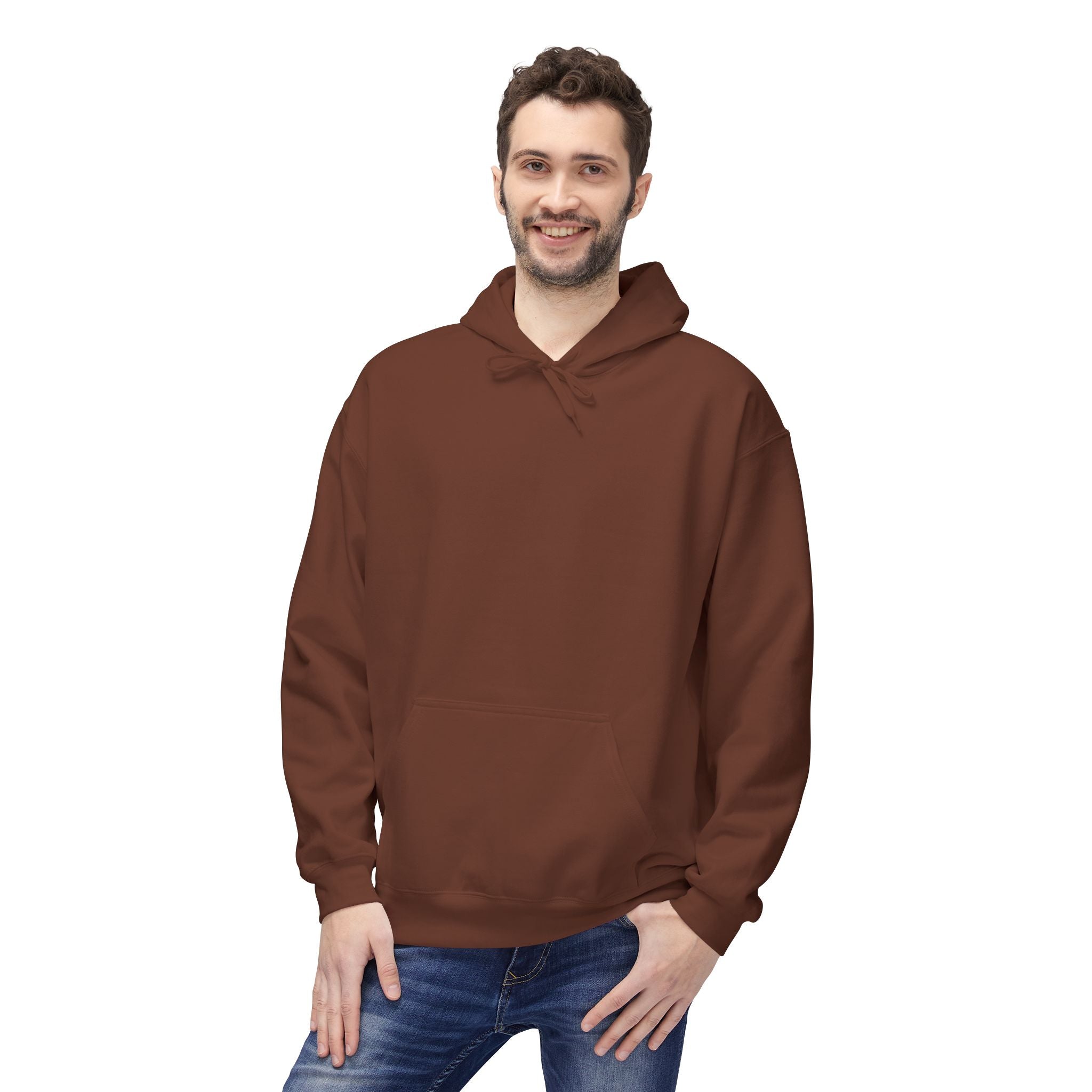 Classic White Fleece Hoodie – Soft Midweight Pullover