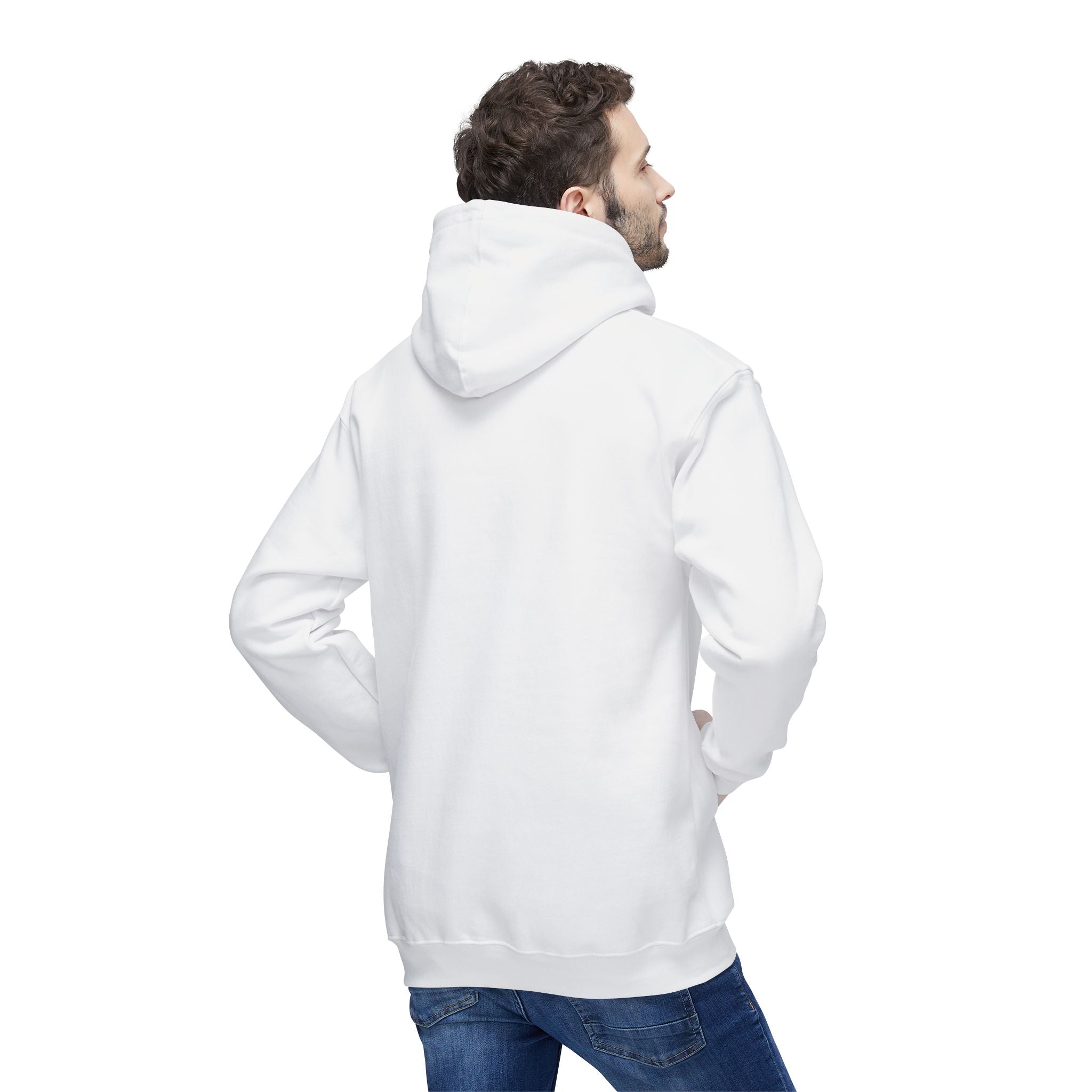 Classic White Hoodie — Made in USA Unisex Hooded Sweatshirt