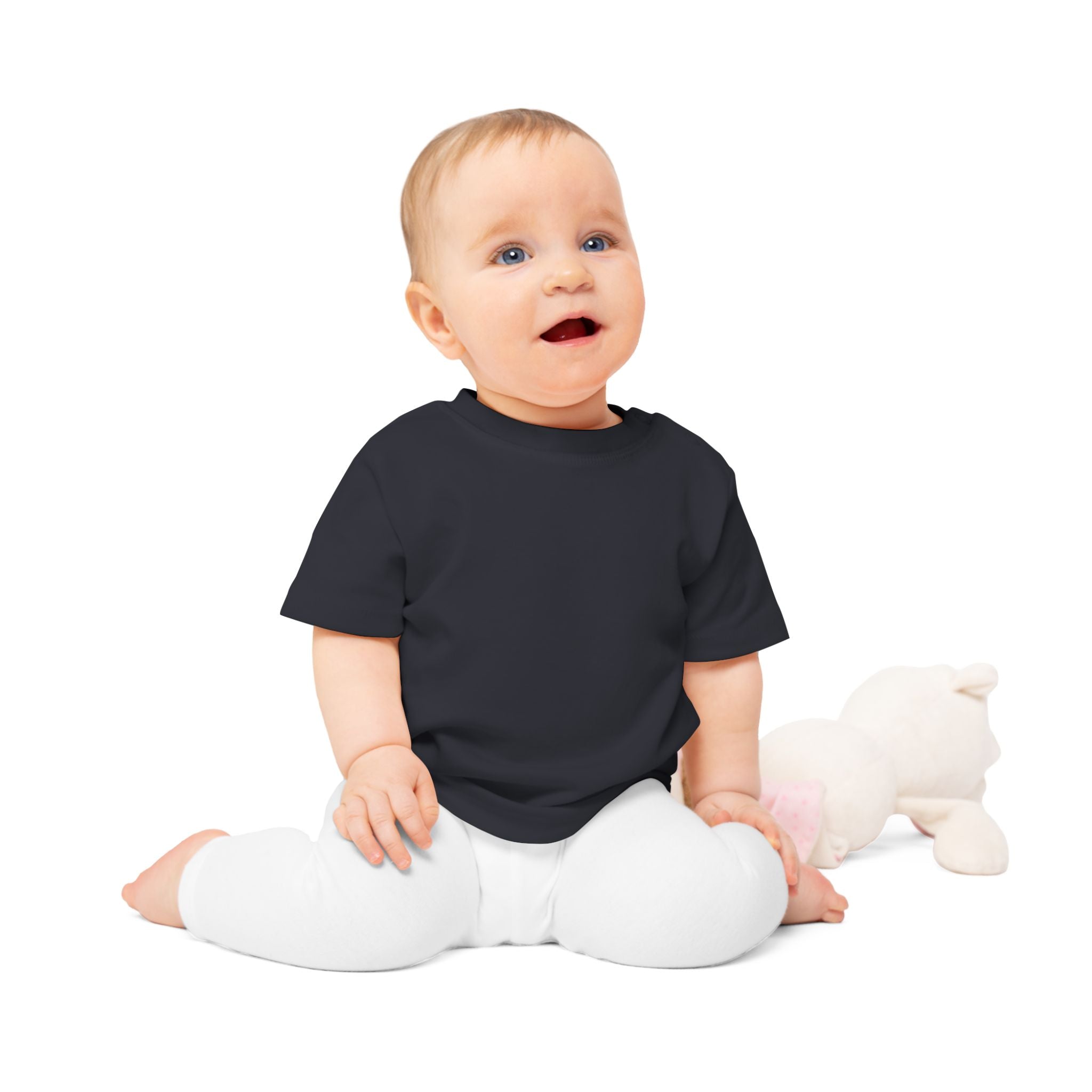 Cute Plain Baby T-Shirt — Soft White Infant Tee