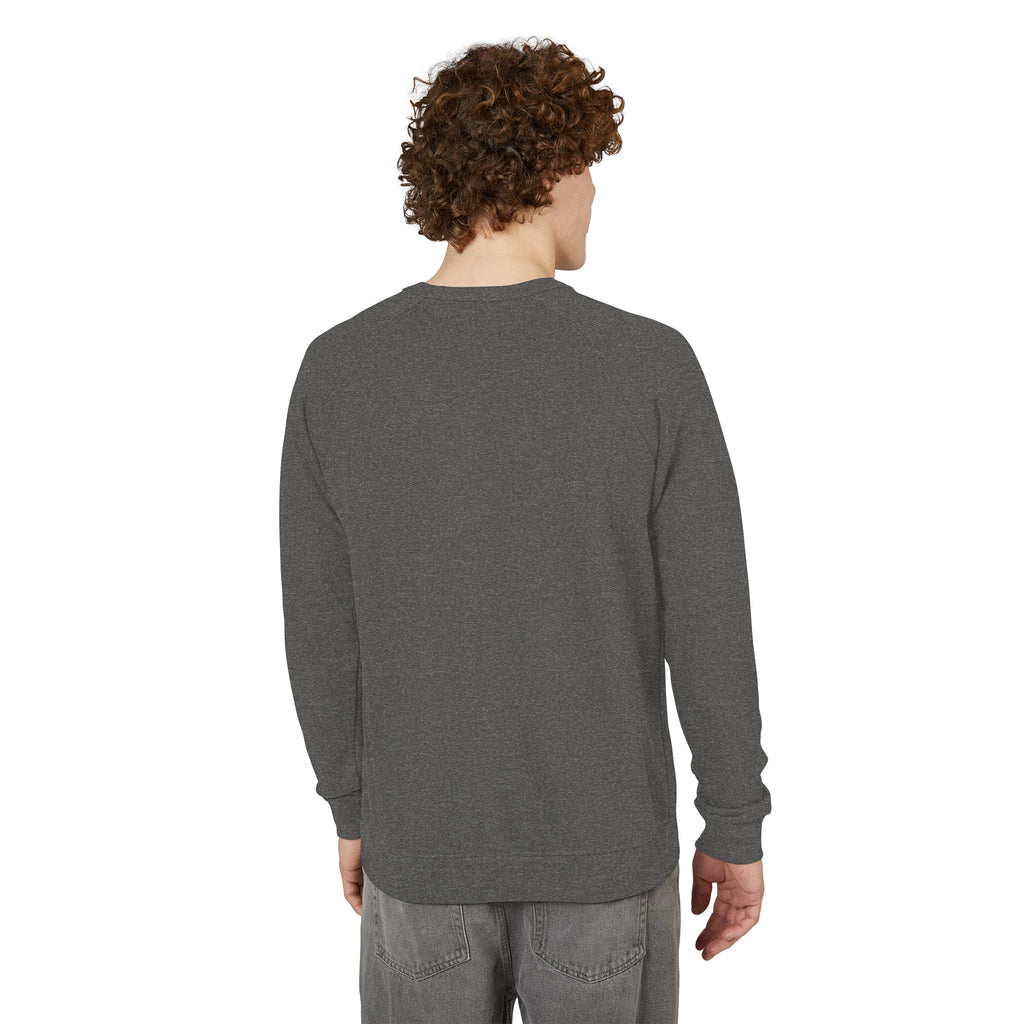 Heather Charcoal Raglan Crewneck Sweatshirt — Lightweight French Terry Pullover