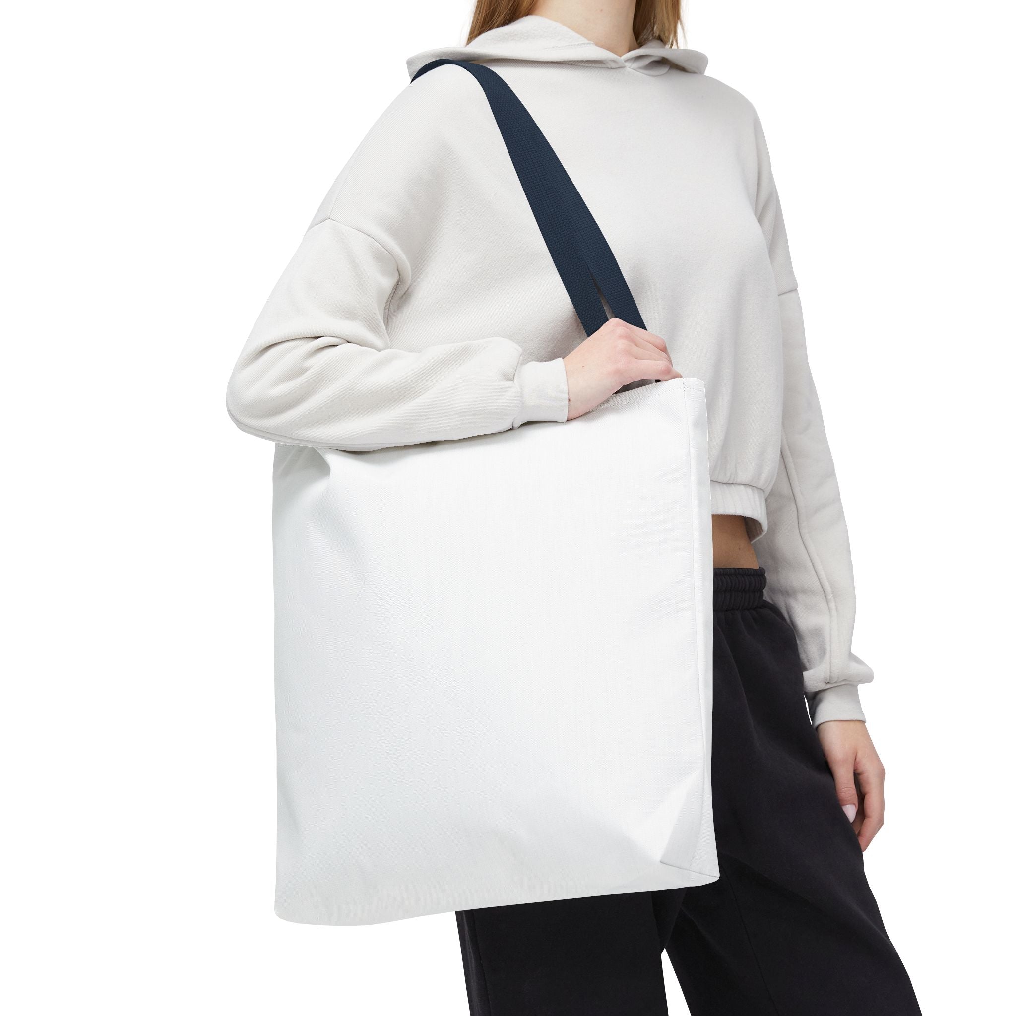 Custom All-Over Print Tote Bag — Blank White Canvas Shoulder Tote