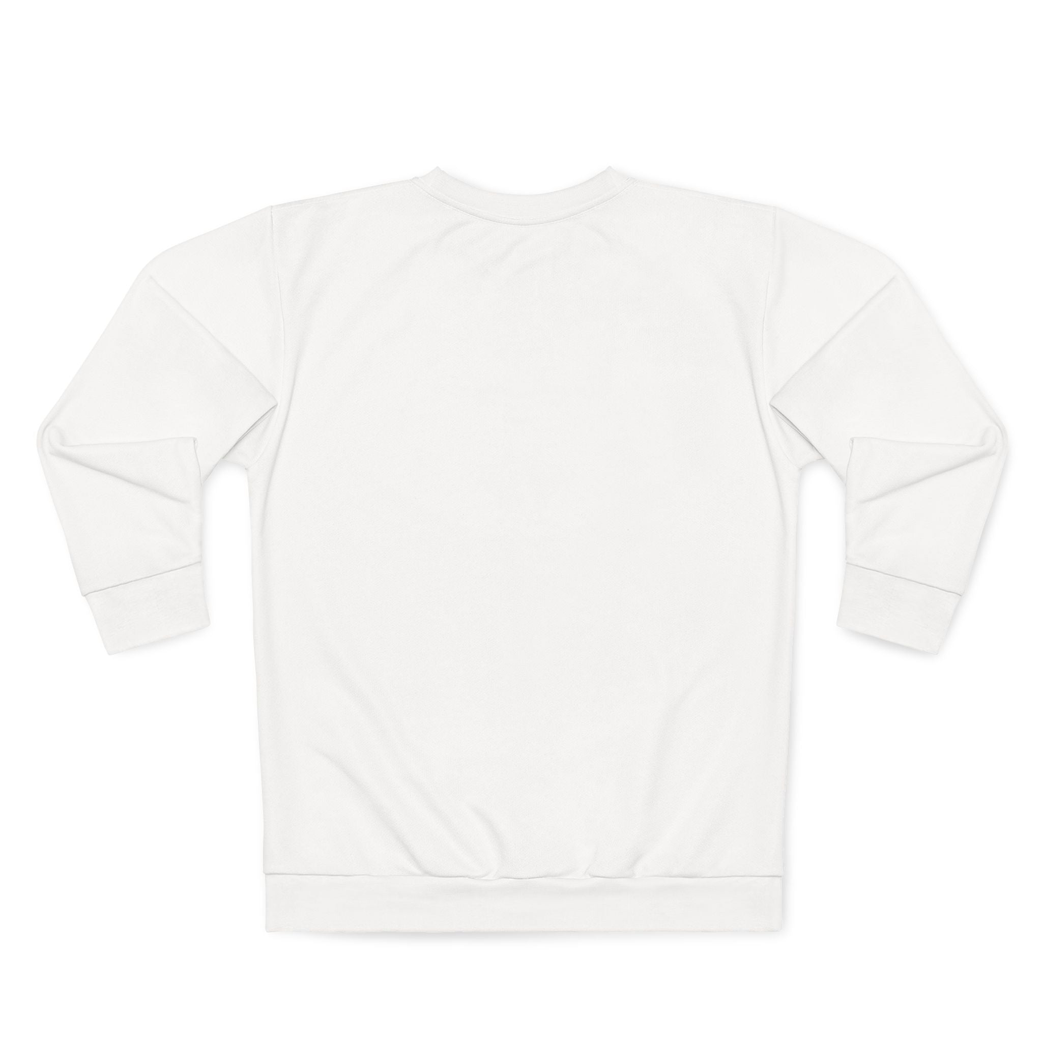 Classic White Crewneck Sweatshirt — All-Over Print Blank Base for Custom Designs