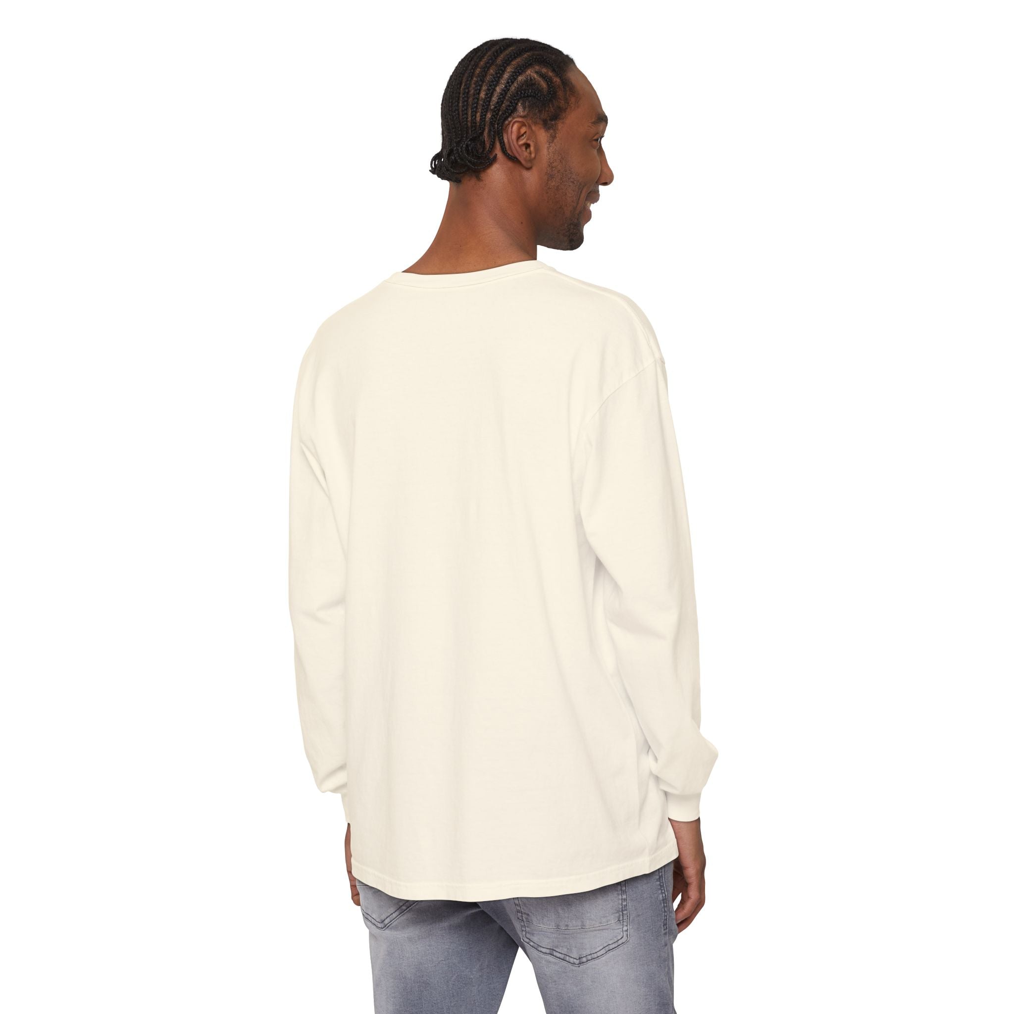 Long Sleeve T-Shirt — Classic White Garment-Dyed Tee