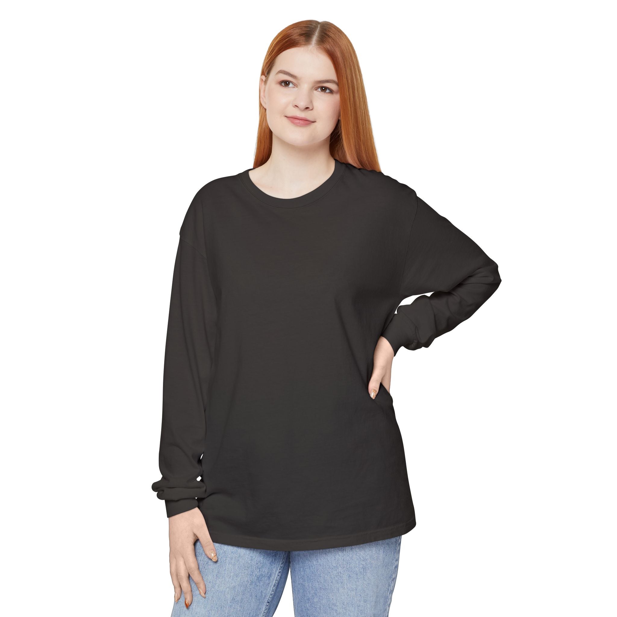 Long Sleeve T-Shirt — Classic White Garment-Dyed Tee
