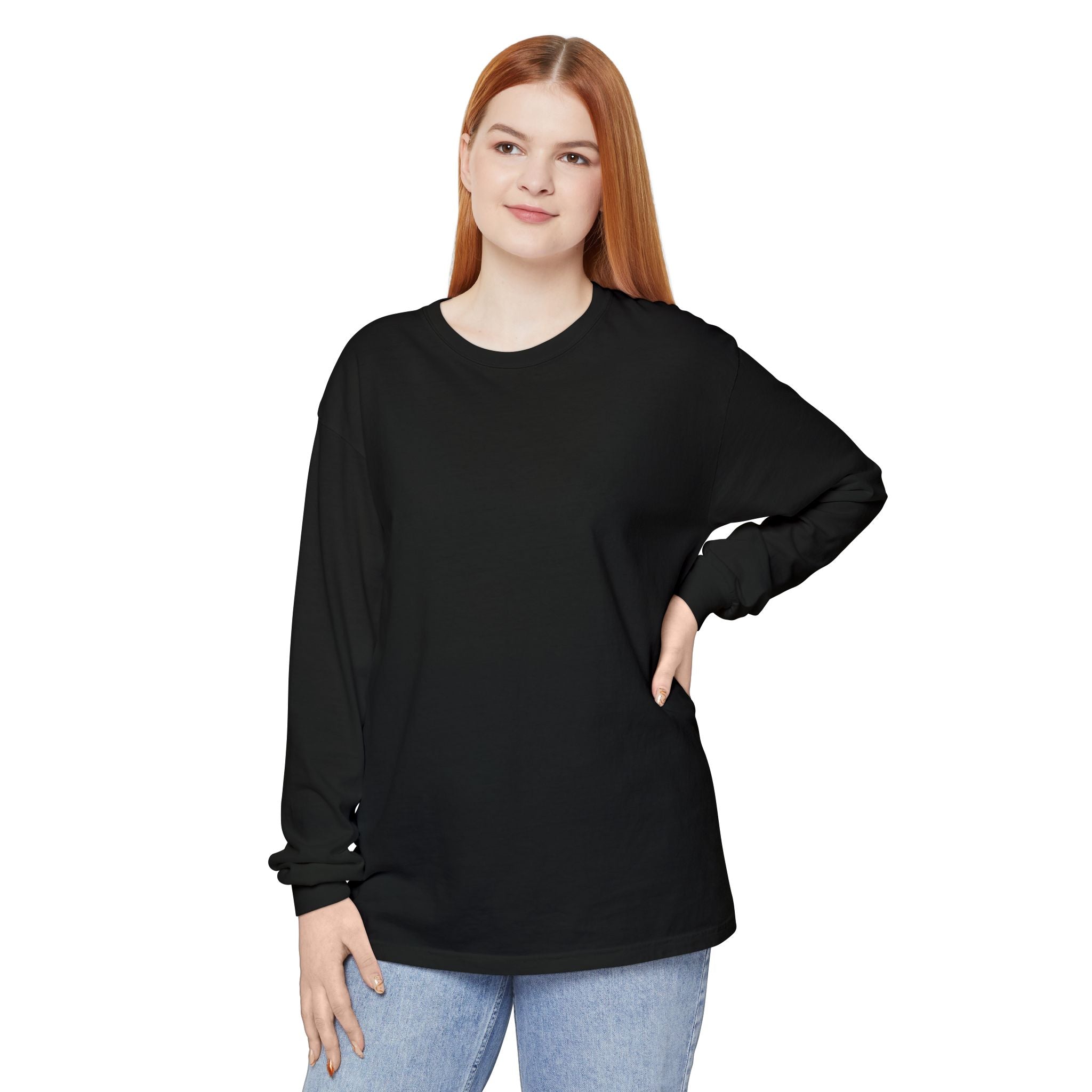 Long Sleeve T-Shirt — Classic White Garment-Dyed Tee